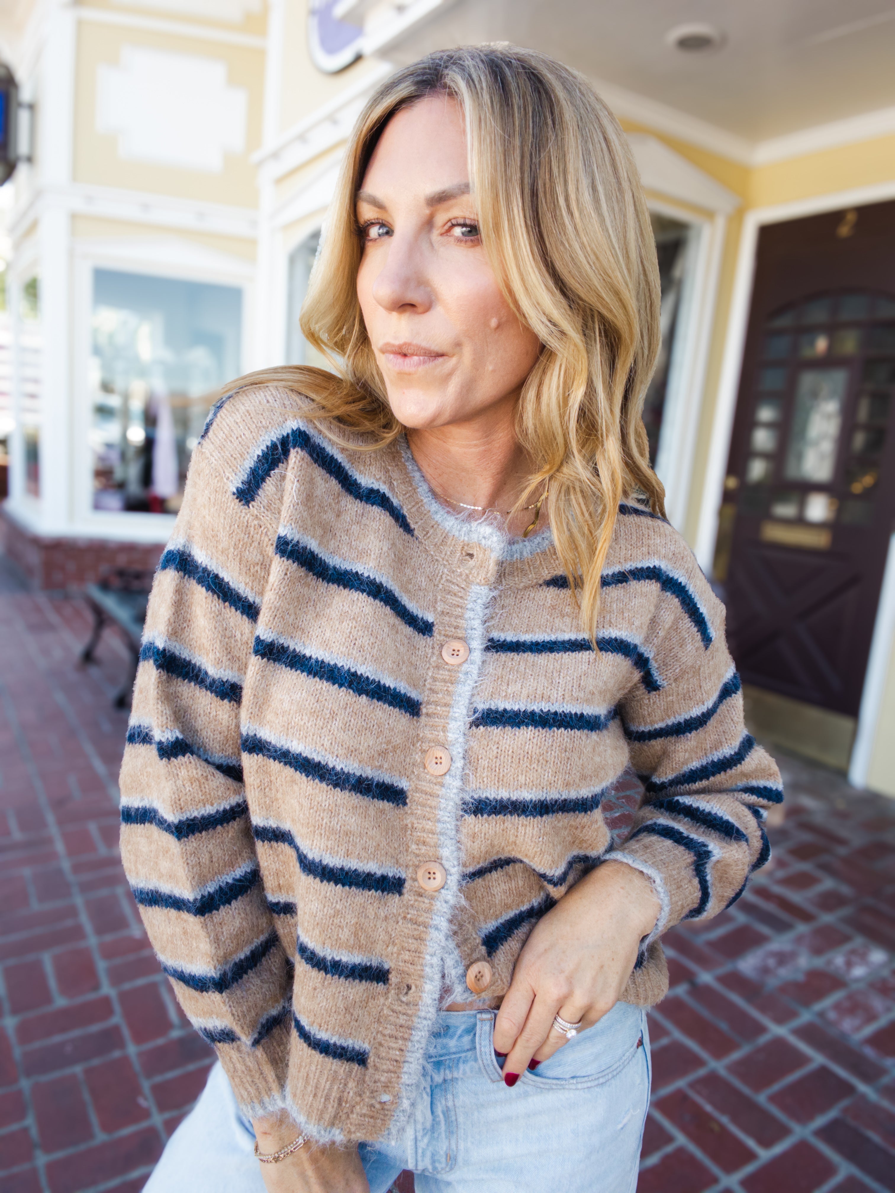 The Hudson Striped Cardigan