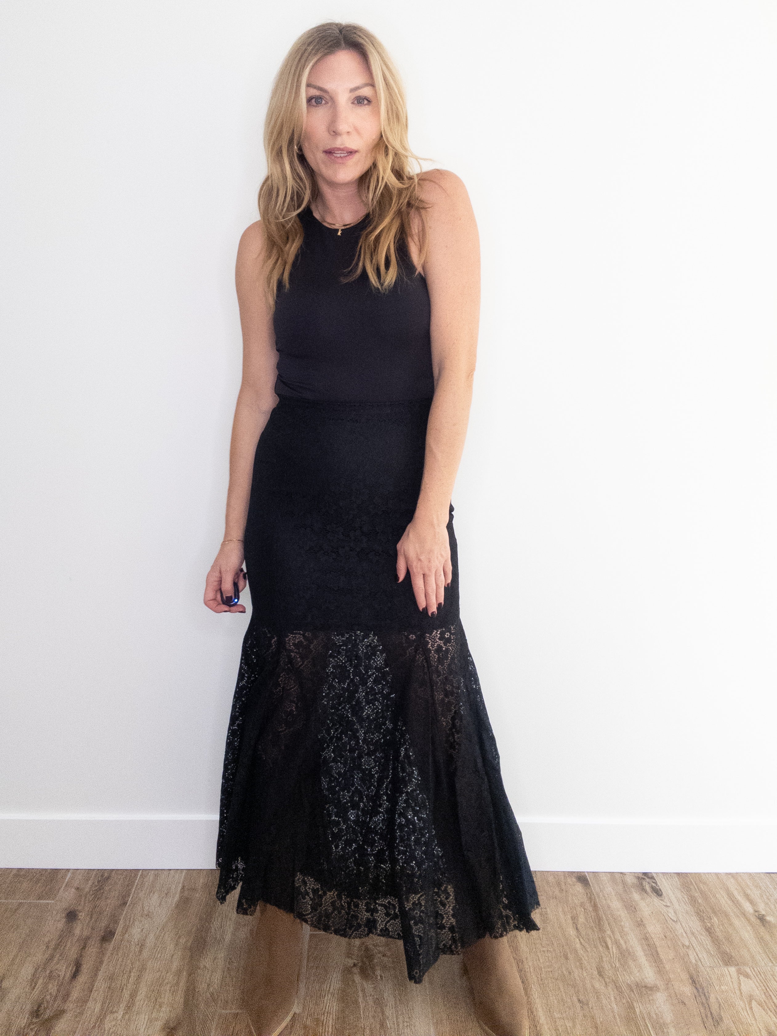 Noir Lace Maxi Skirt