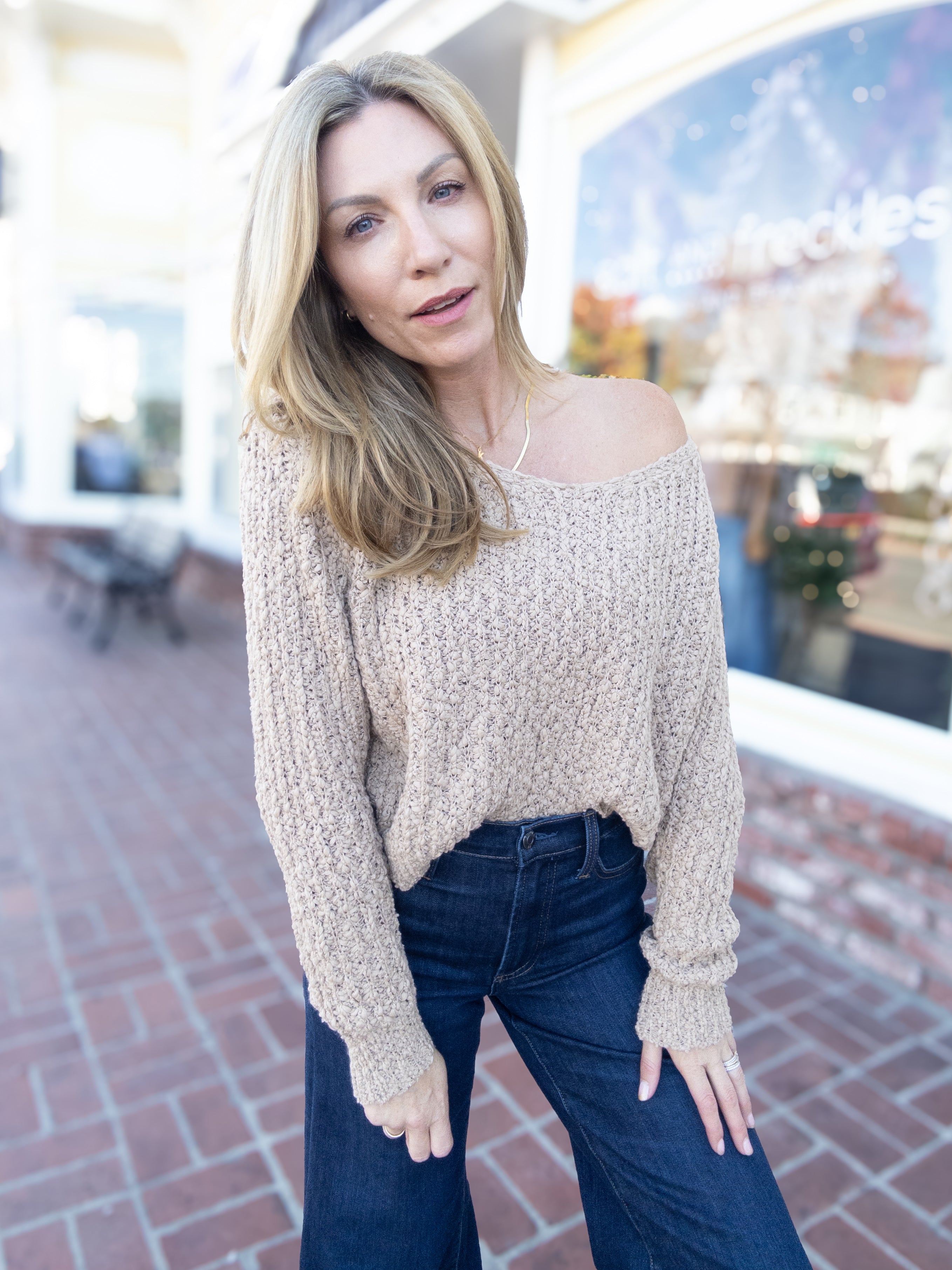 Cappuccino Loose Neck Sweater