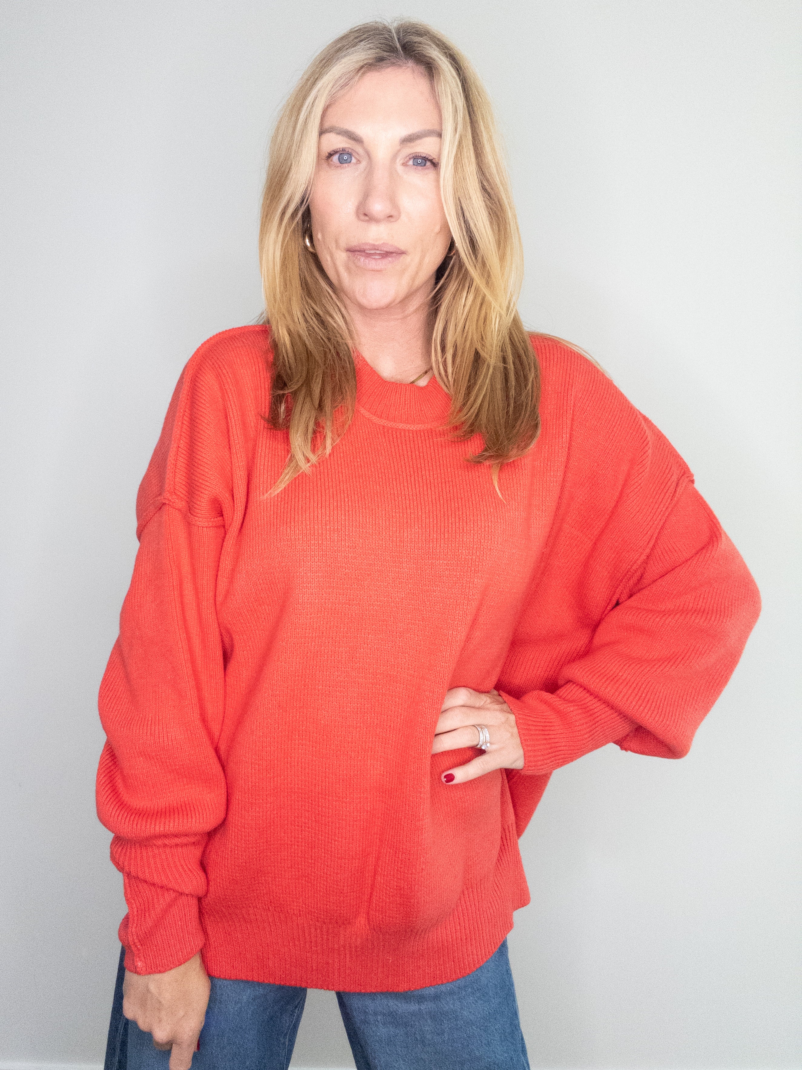 Cherry Pop Oversized Knit Sweater