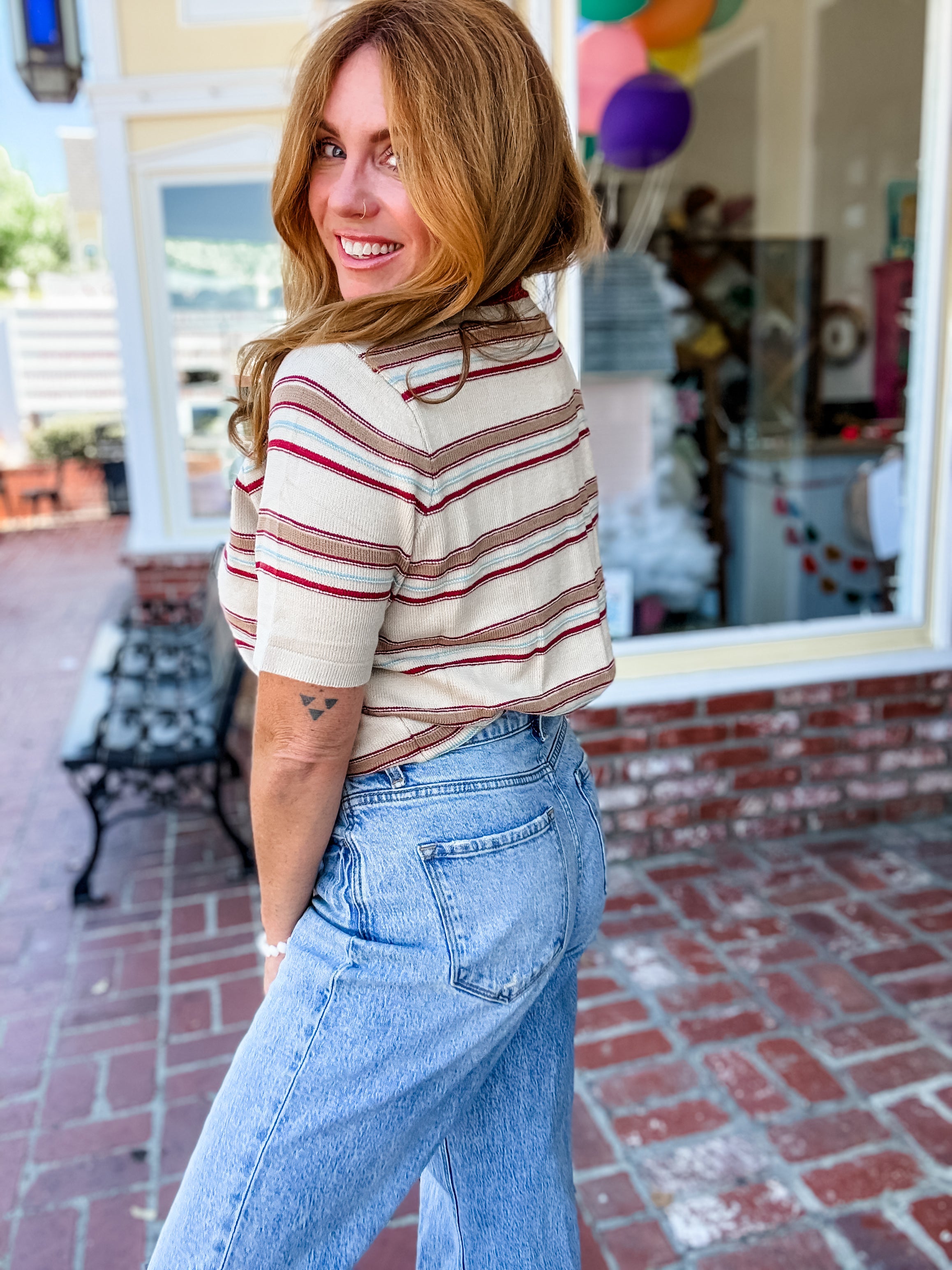 70's Retro Striped Tee