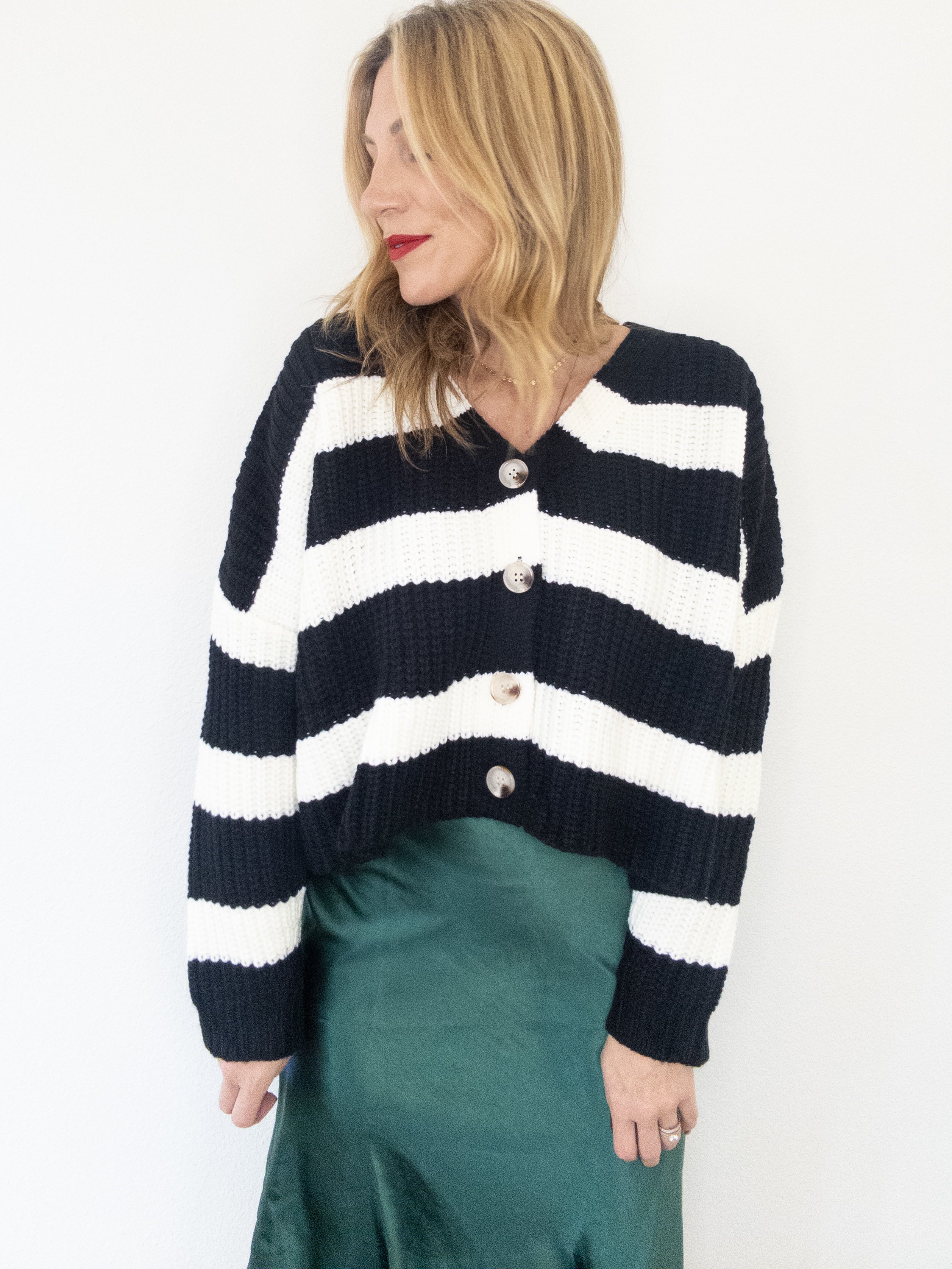 First Class Striped Cardigan