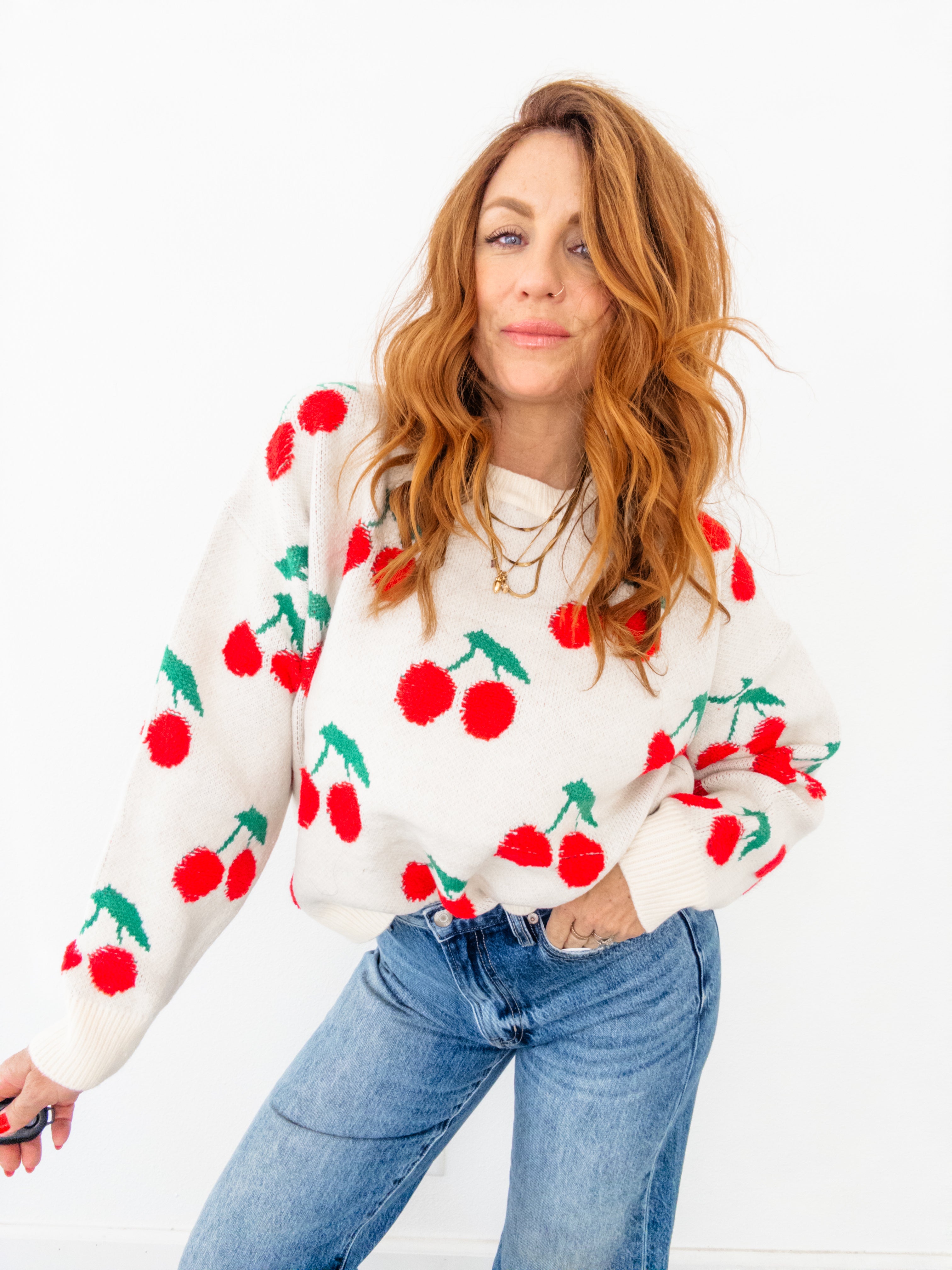 Cherry Bomb Knit Sweater