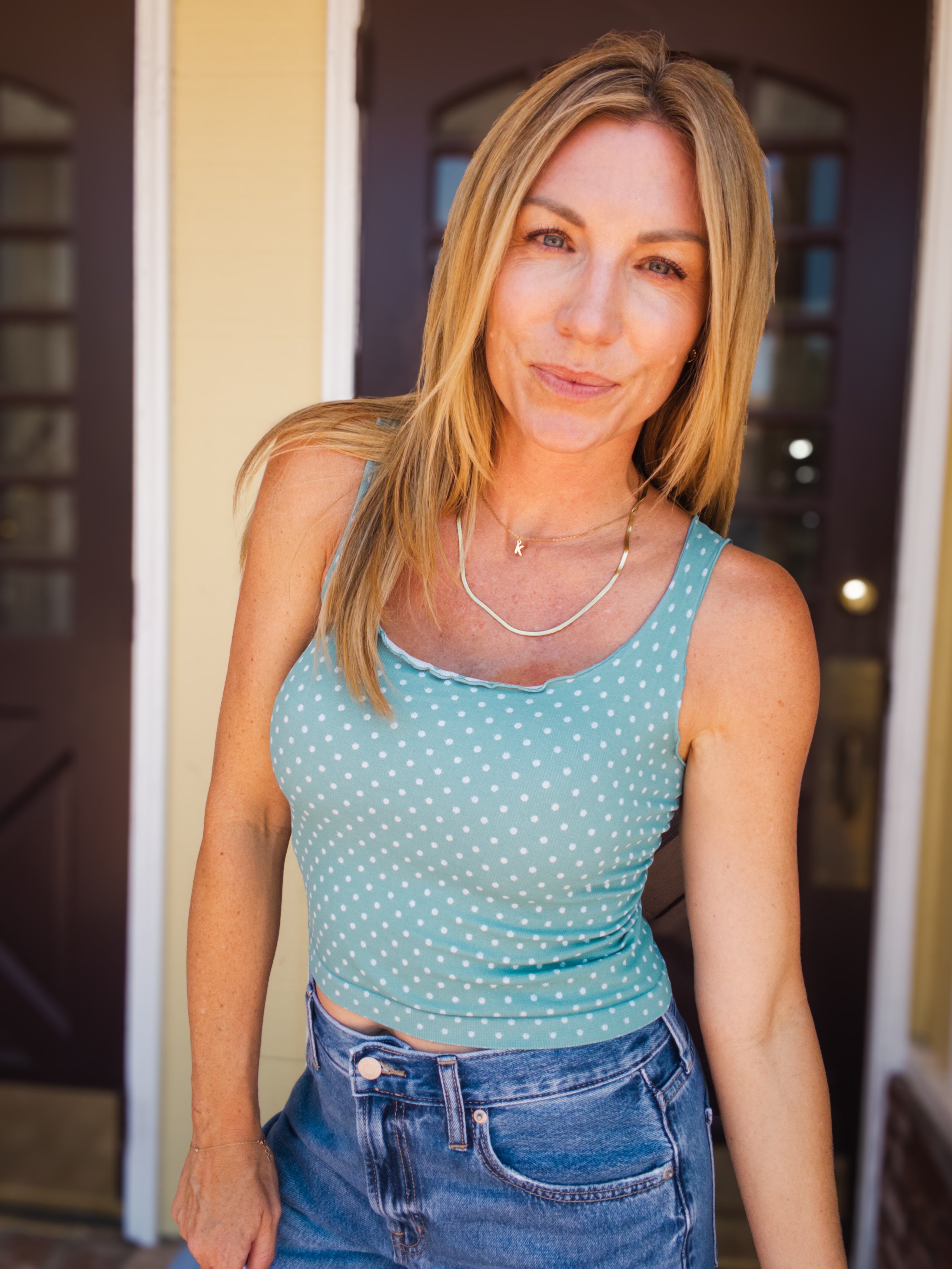 Dots For Days Cropped Tank