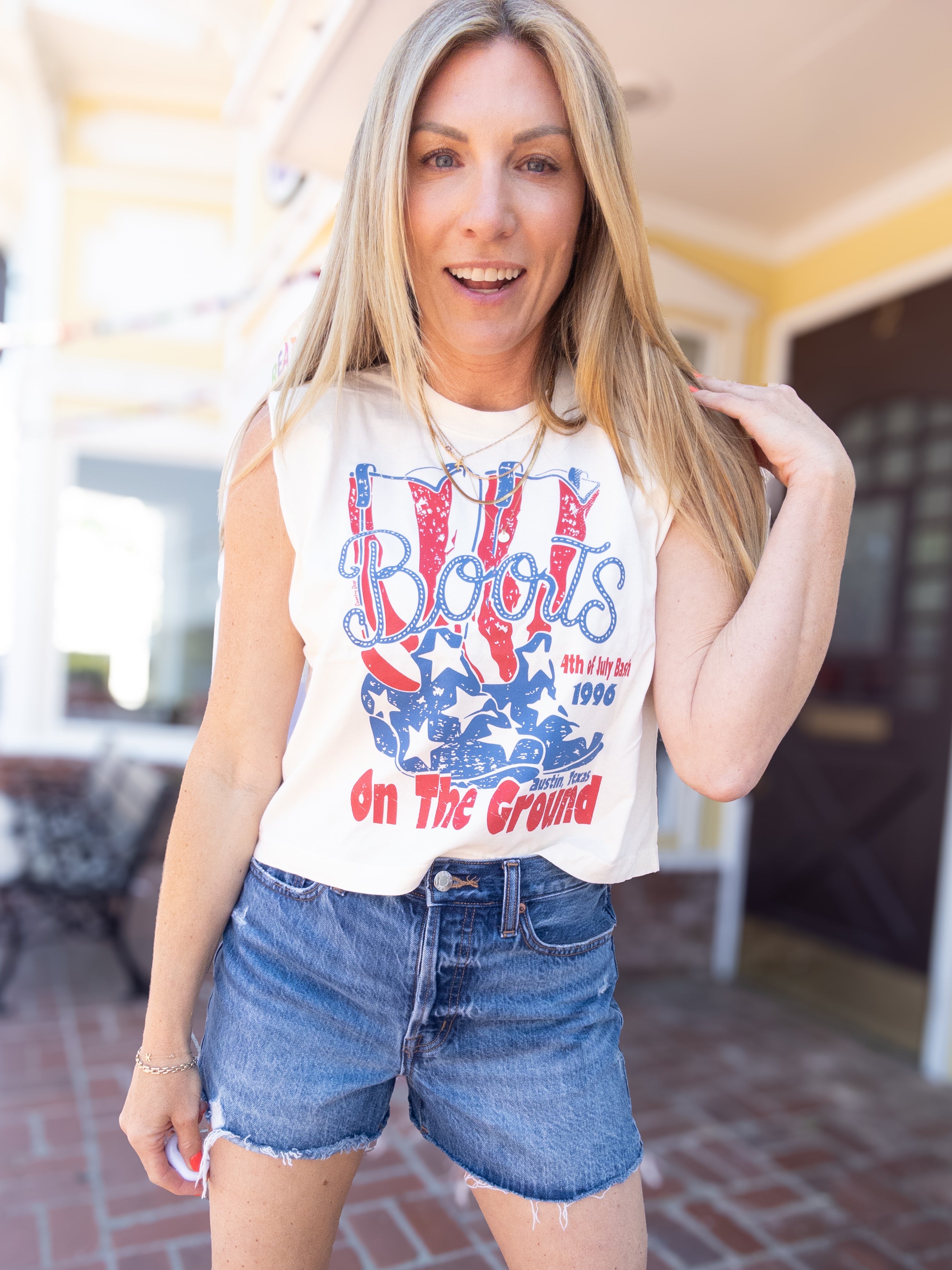 Boots On The Ground Boxy Muscle Tee
