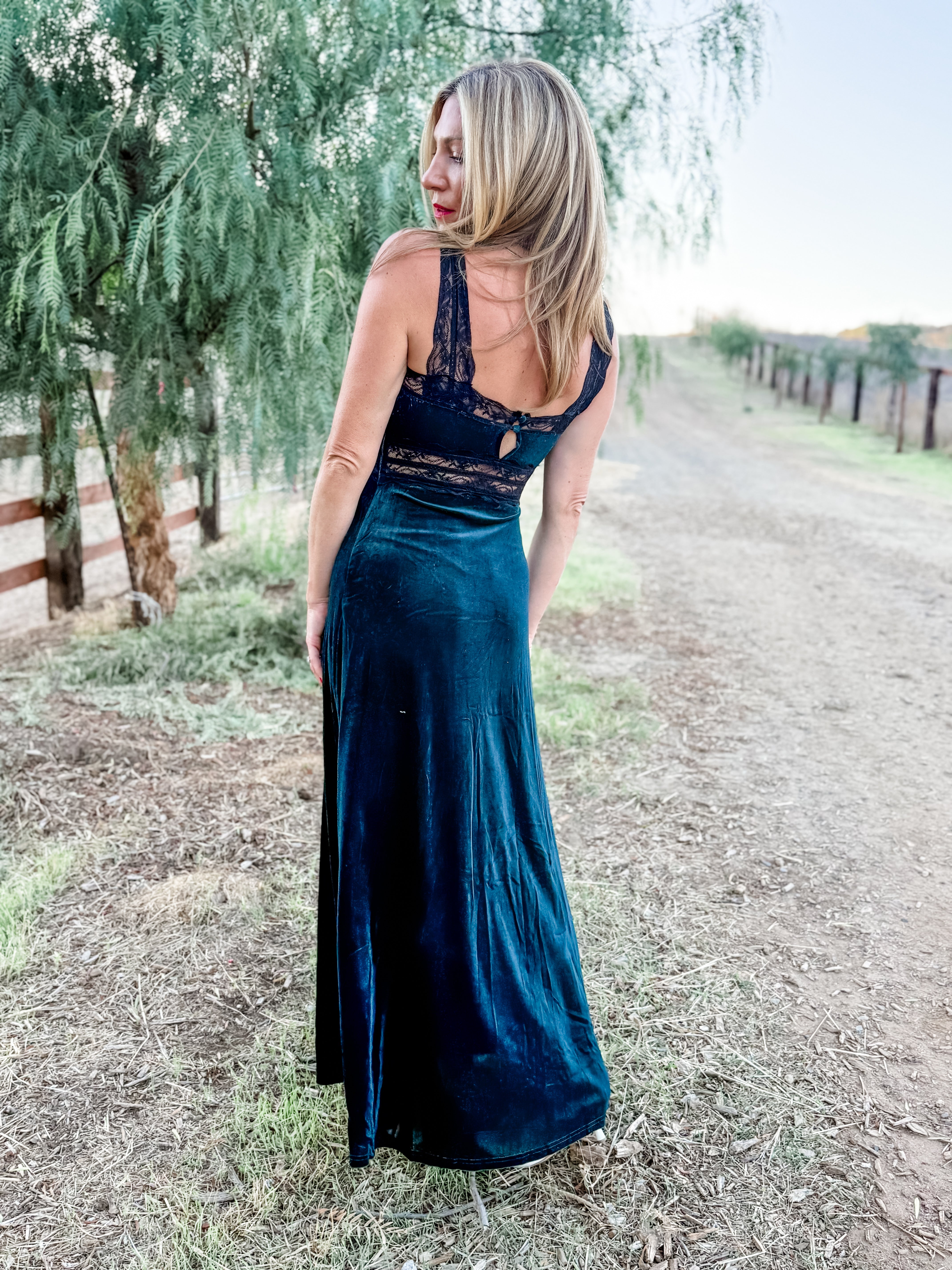 True Romantic Velvet Maxi Dress