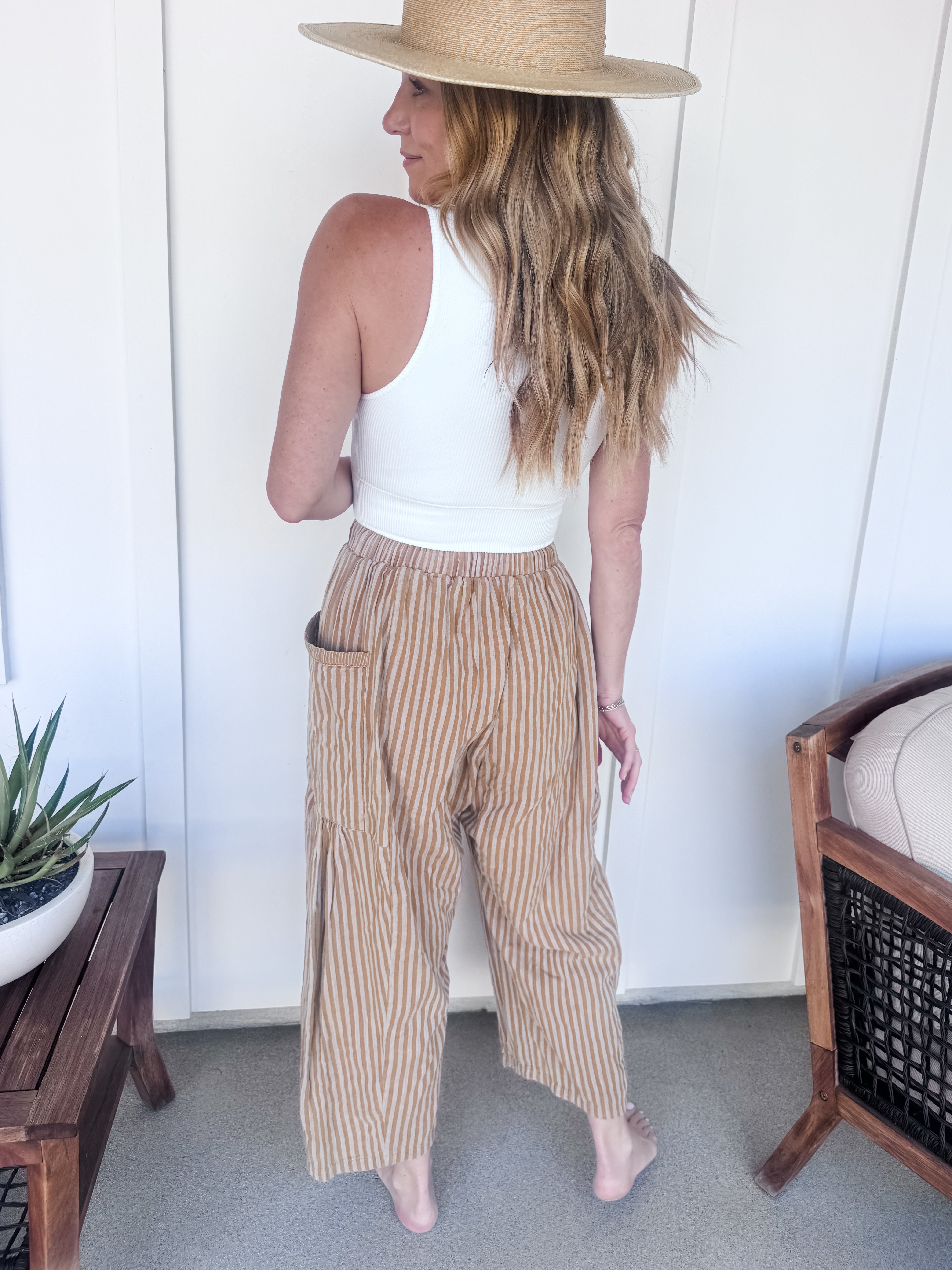 Fine Line Striped Pants