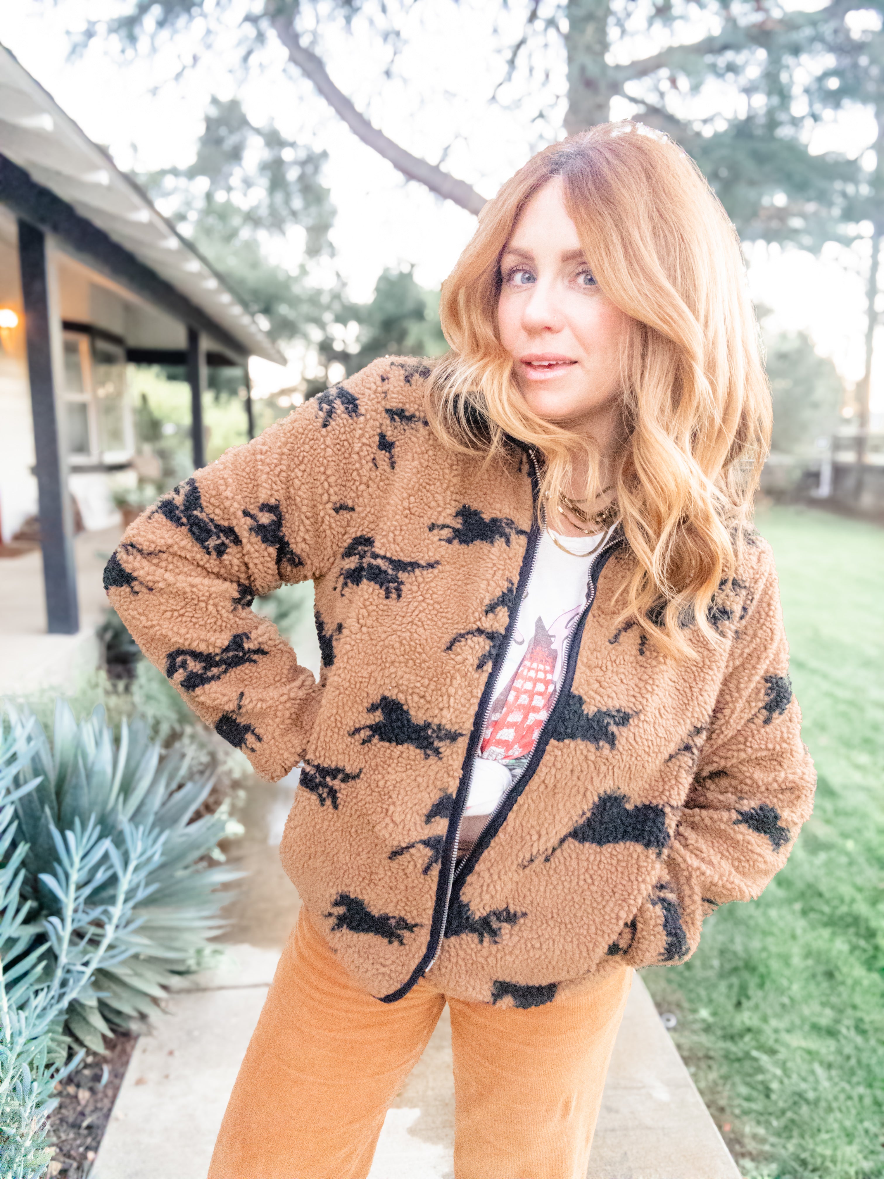 Jolene Sherpa Zip Front Jacket