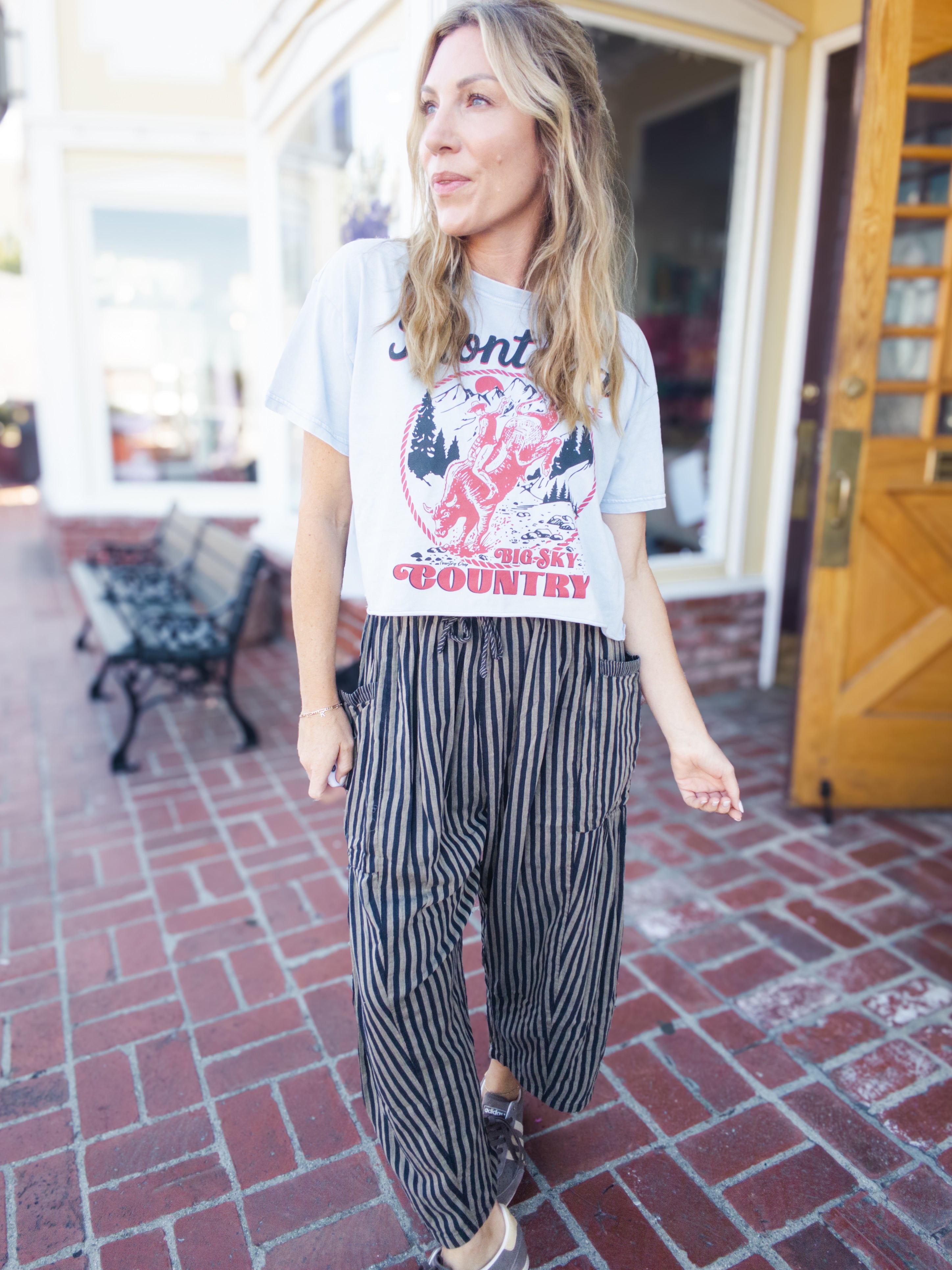 Fine Line Striped Pants