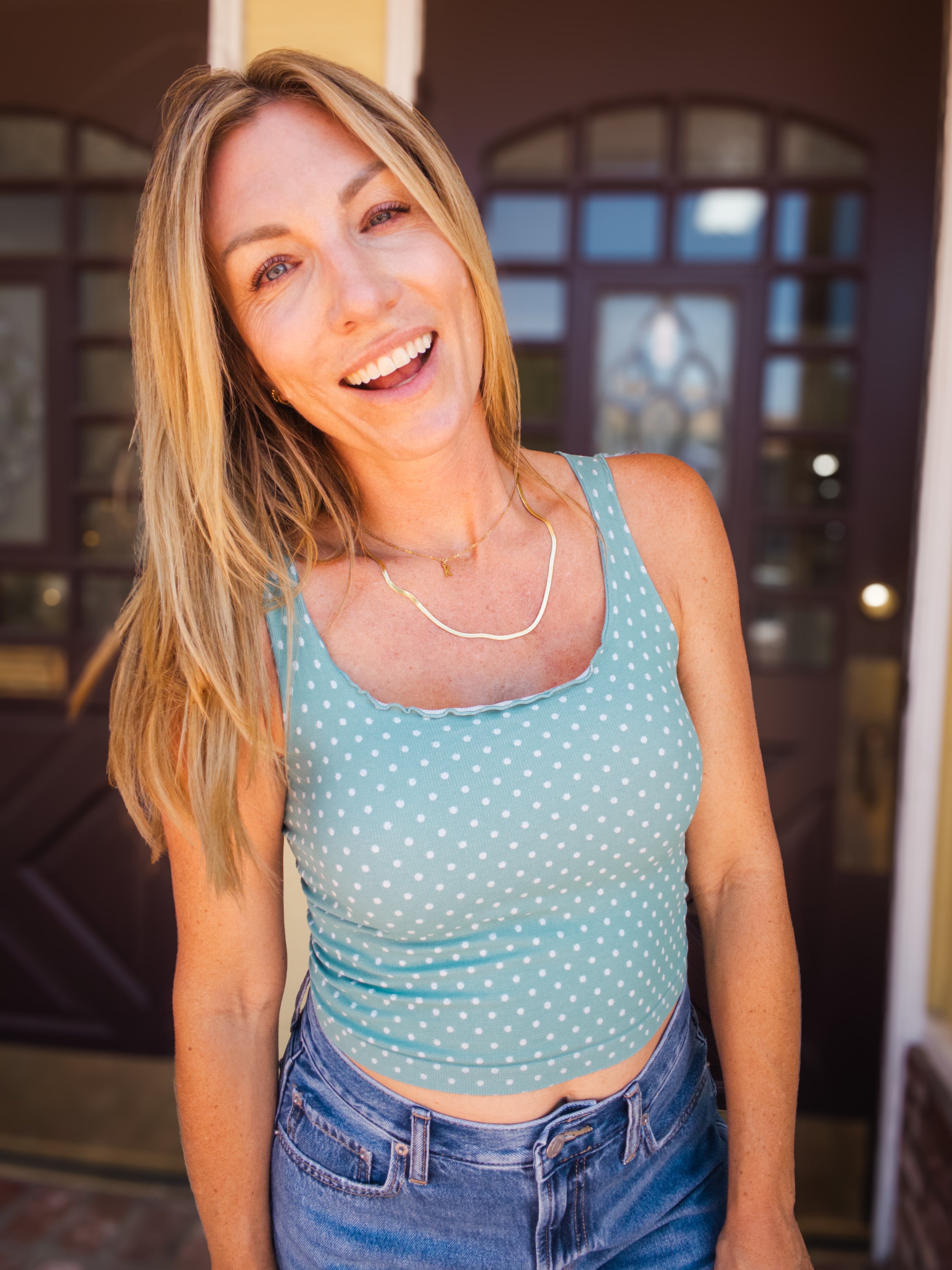 Dots For Days Cropped Tank