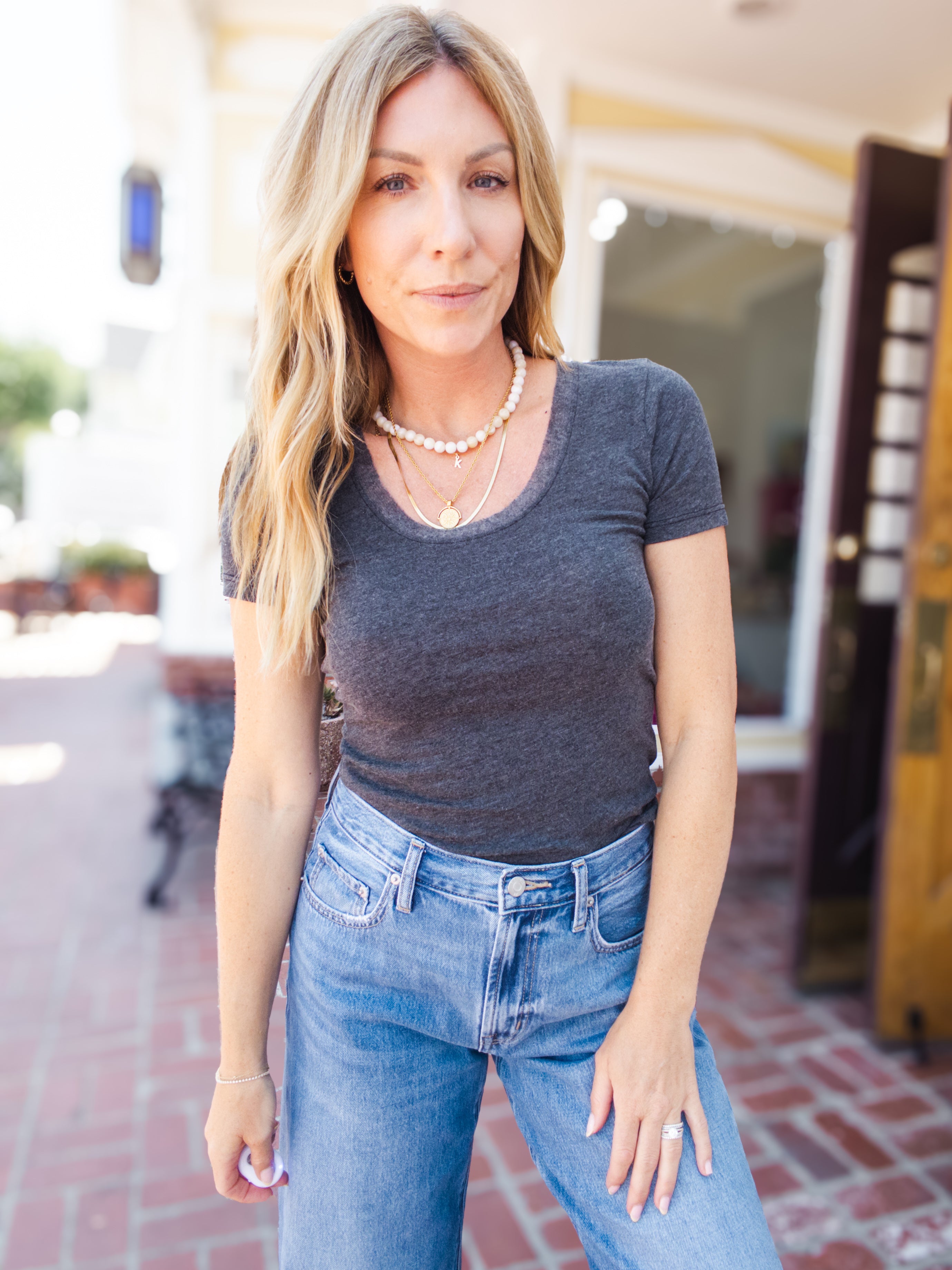 Project Social T Ronny Mesh Trim Scoop Neck