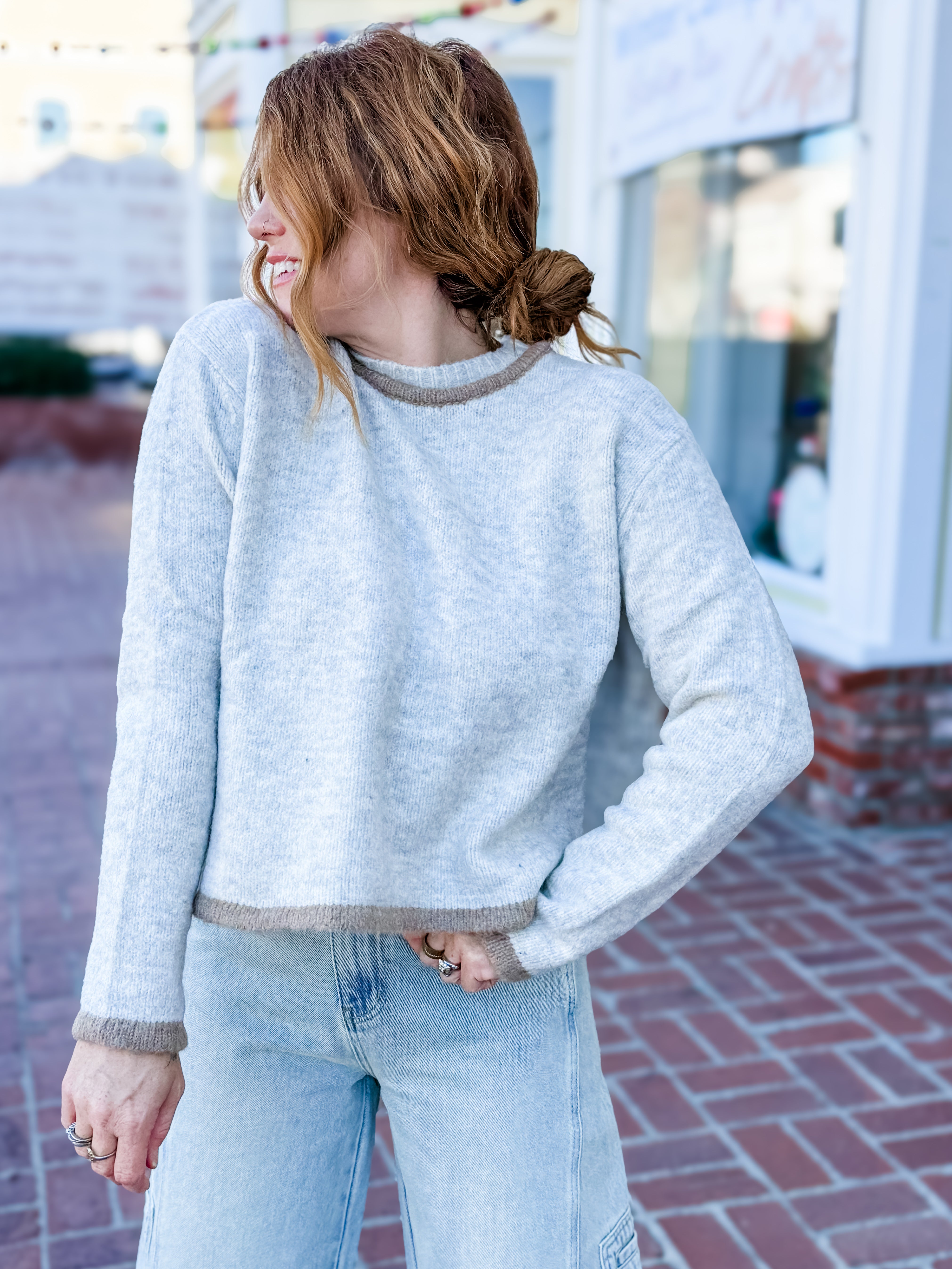Soft Boundaries Open Back Sweater