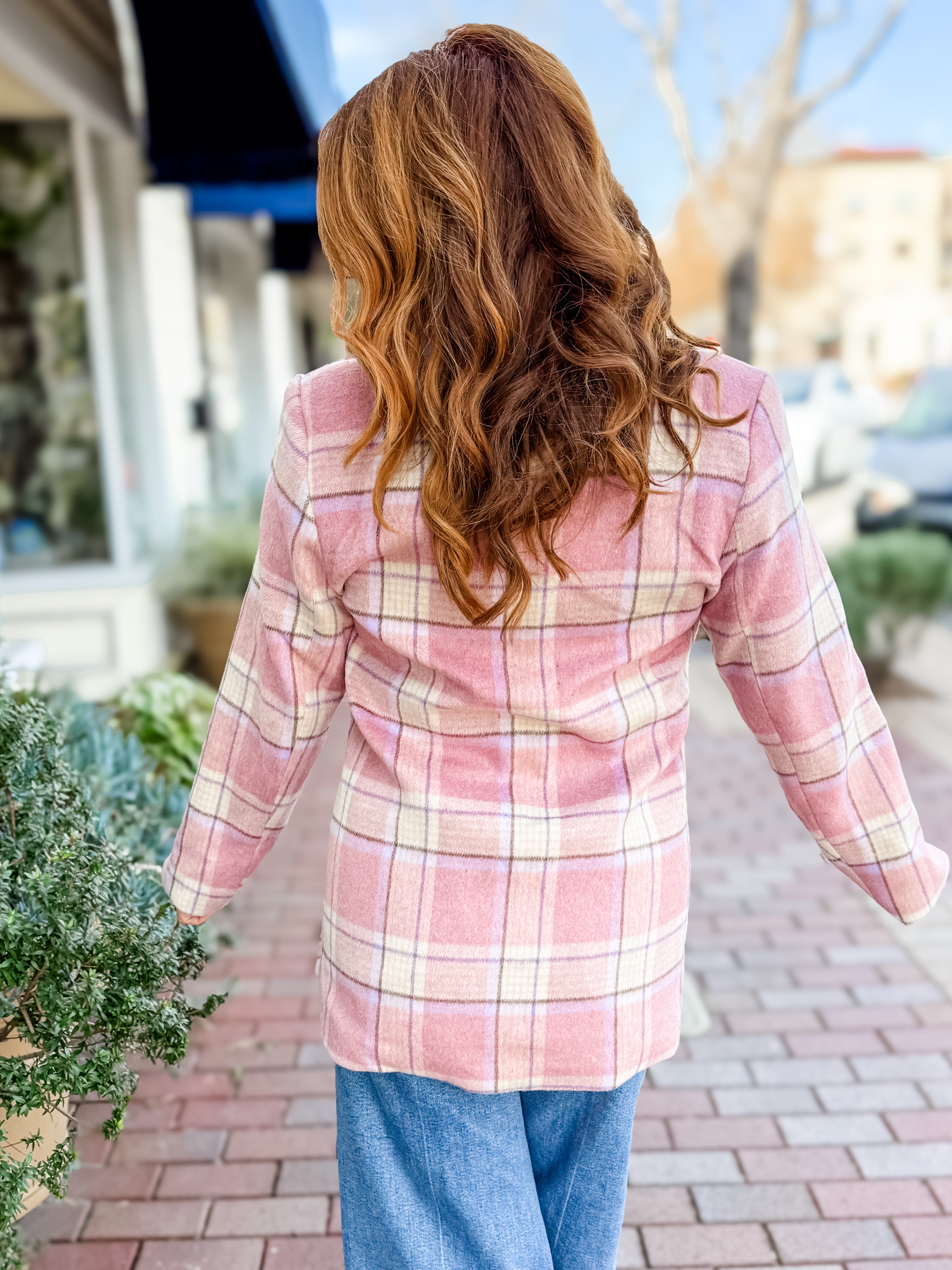 First Blush Plaid Blazer
