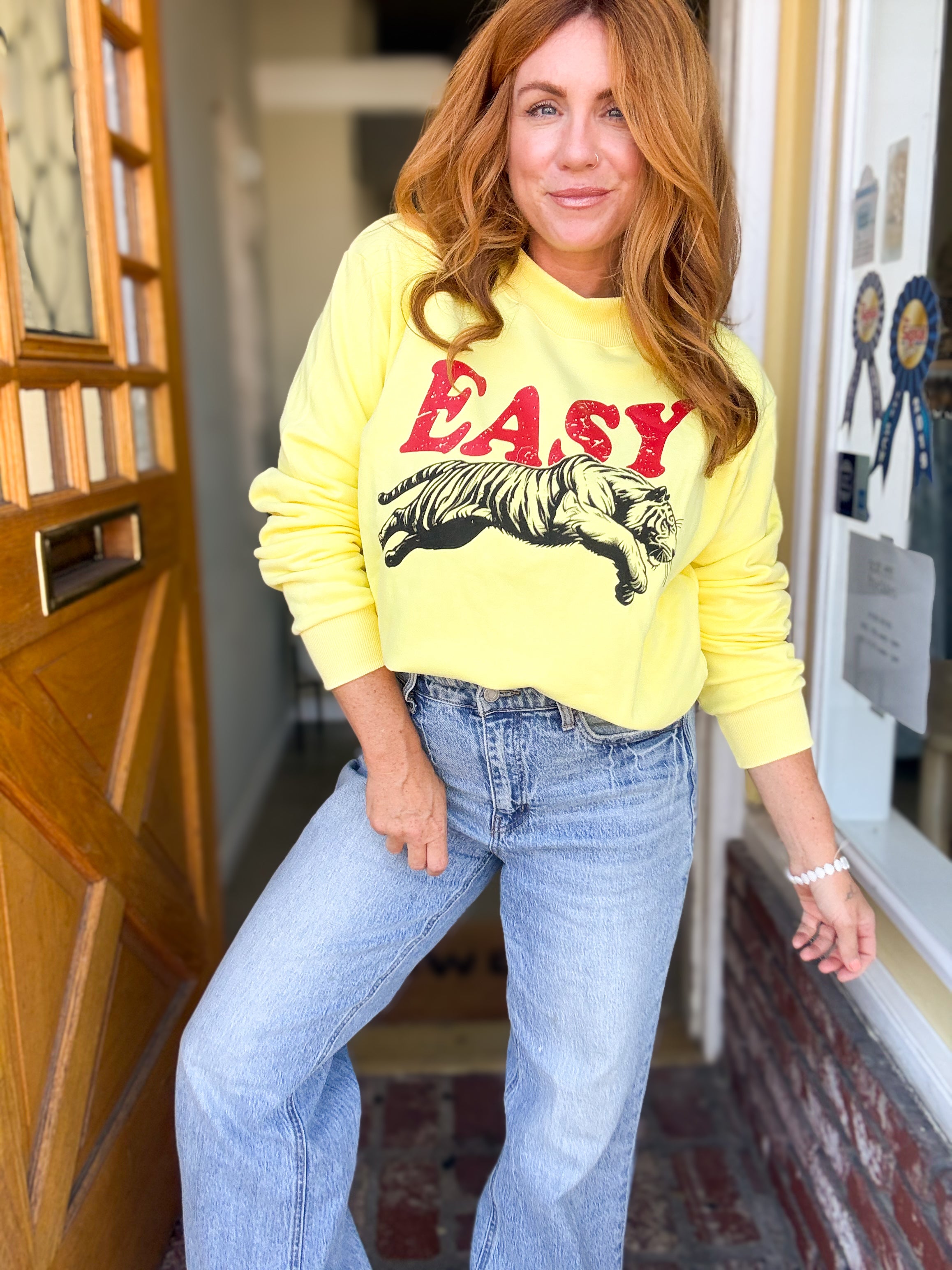 Easy Tiger Mock Neck Crew