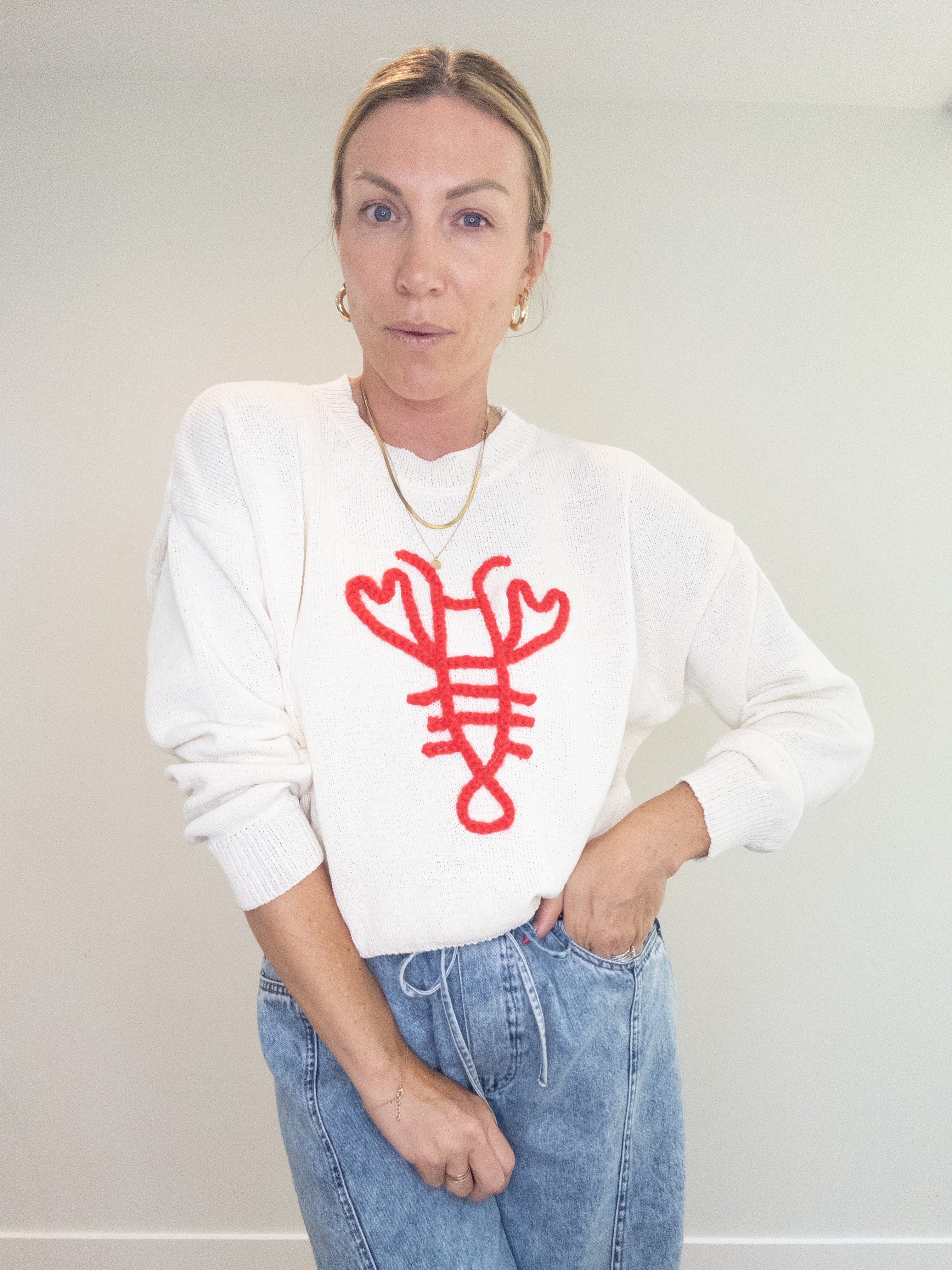 Coastal Crustacean Knit Sweater