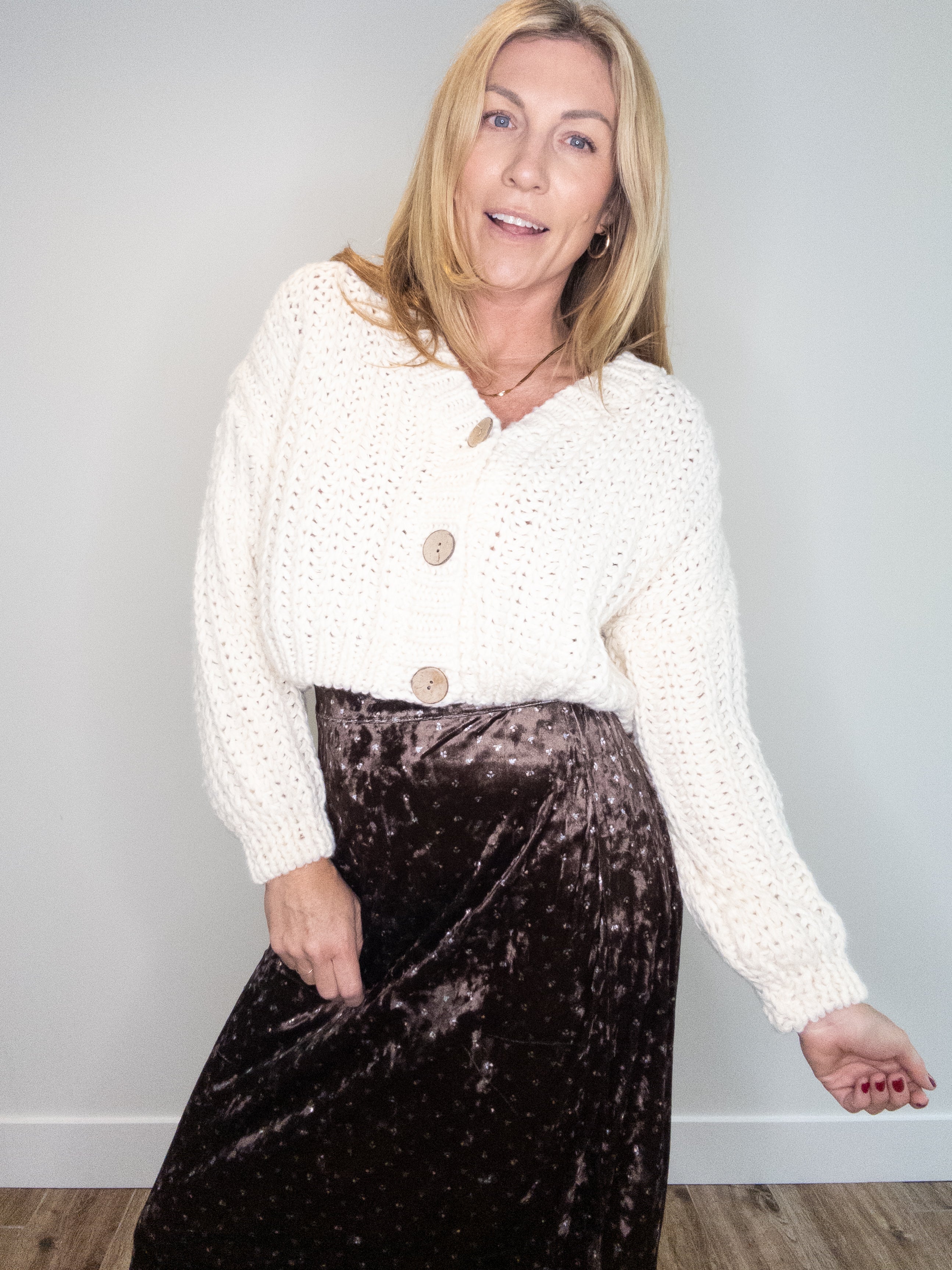 Ditsy Florals Midi Skirt