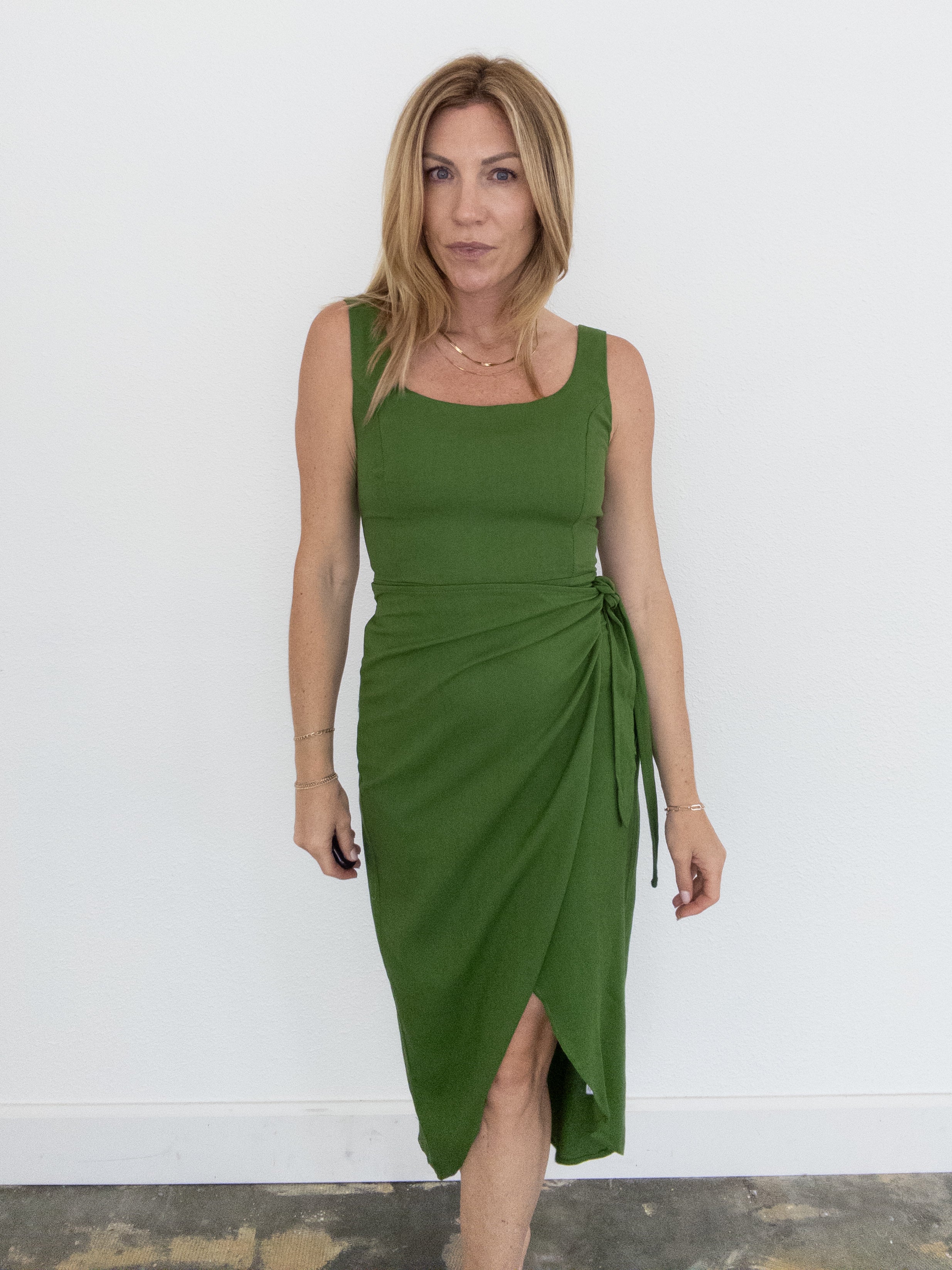 Evergreen Wrap Dress