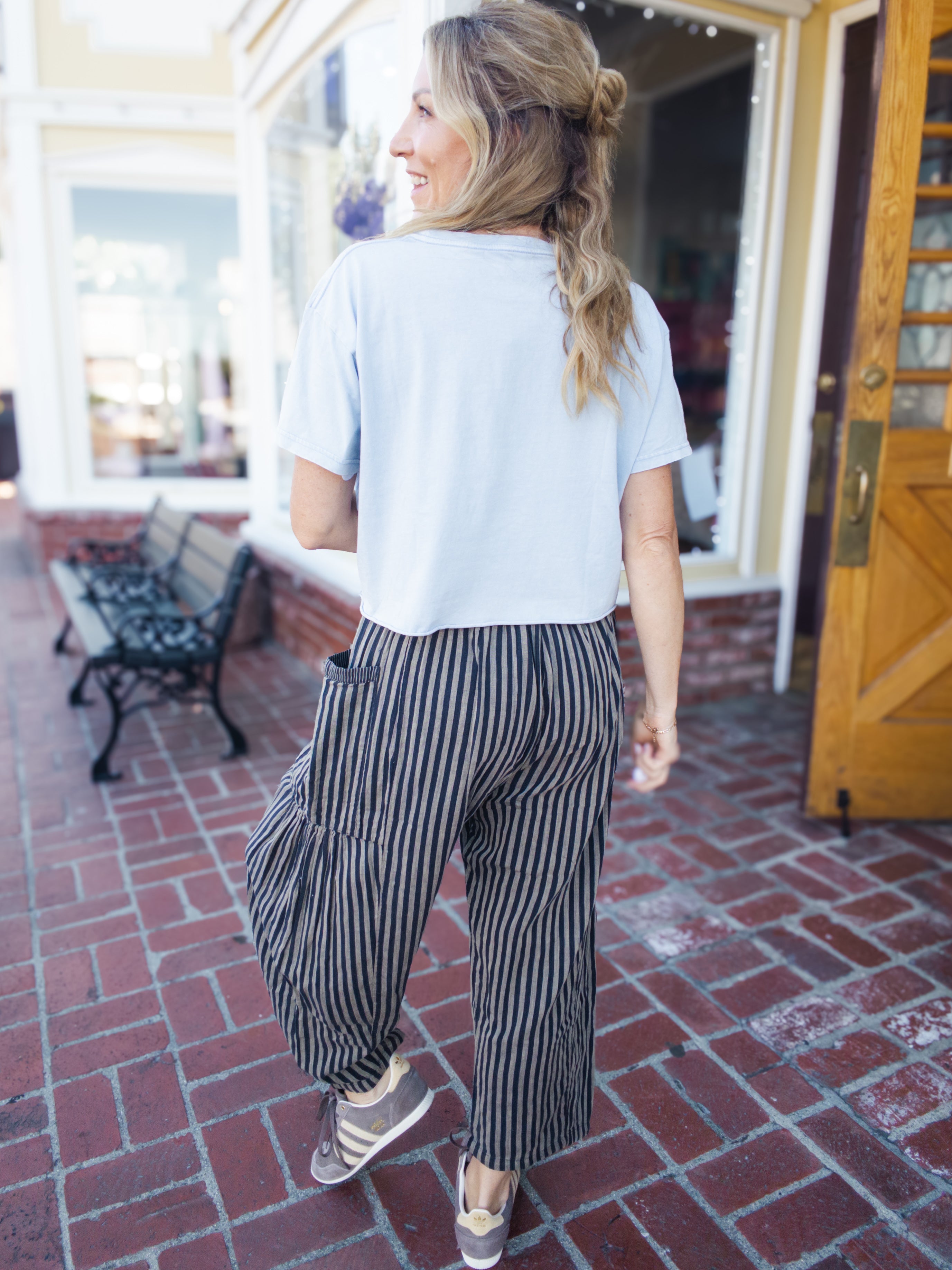Fine Line Striped Pants
