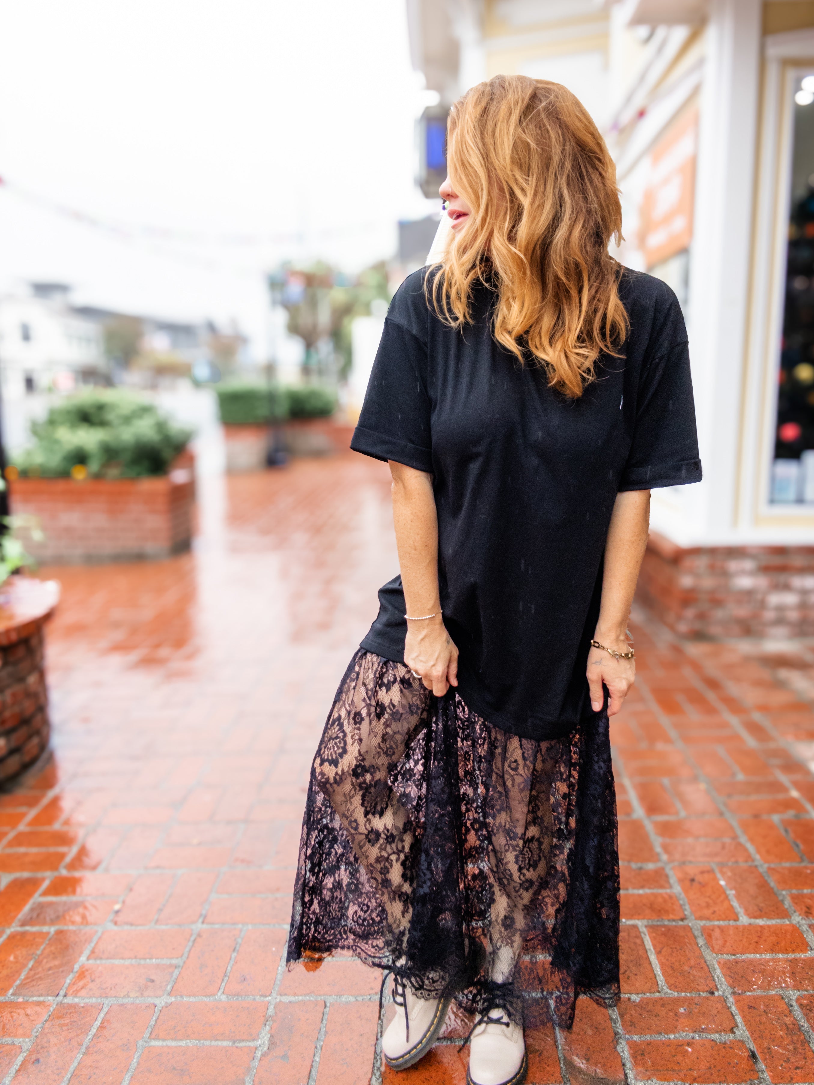 Love Affair Lace Shirt Dress