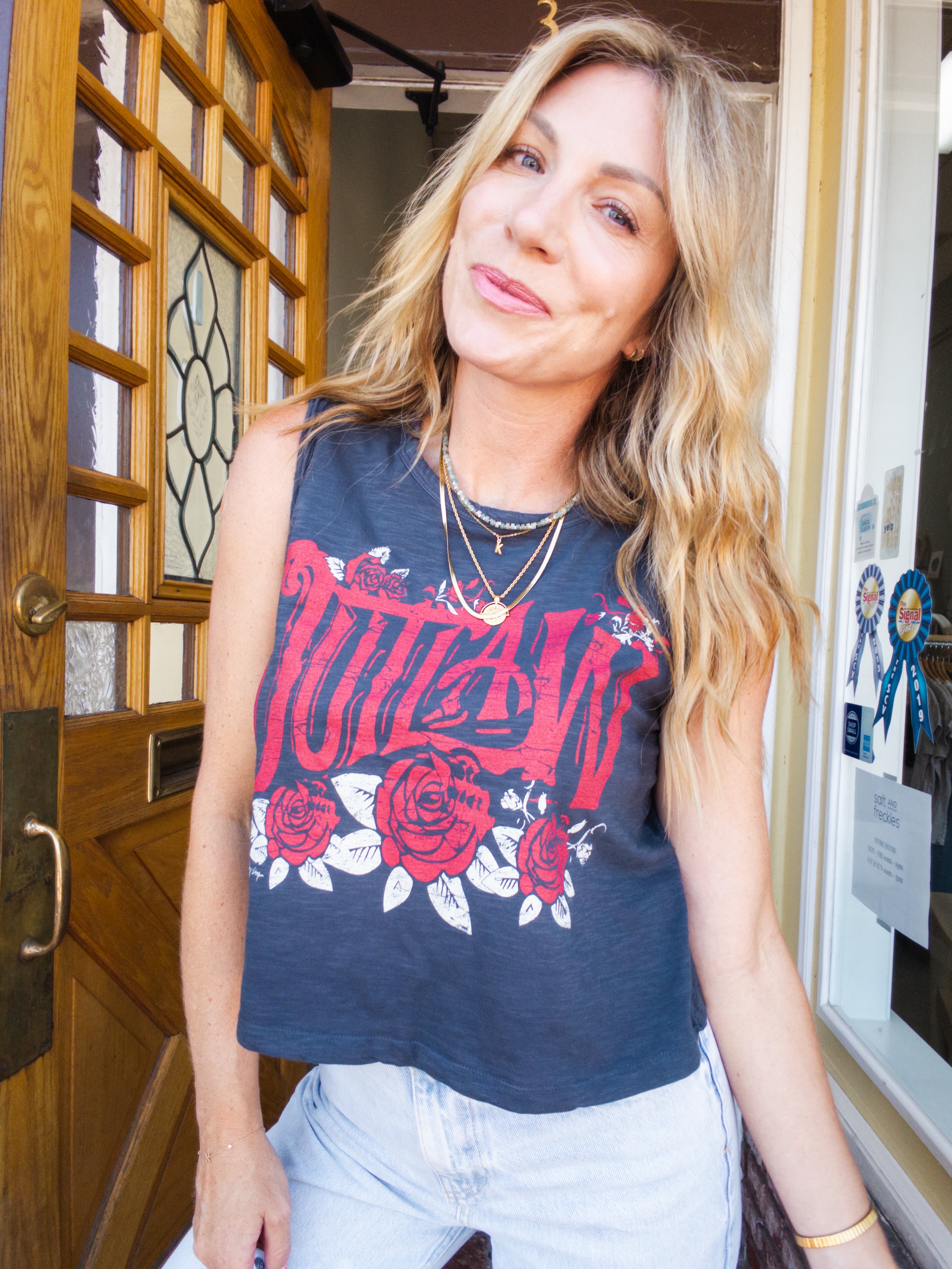 Outlaw Roses Muscle Tank