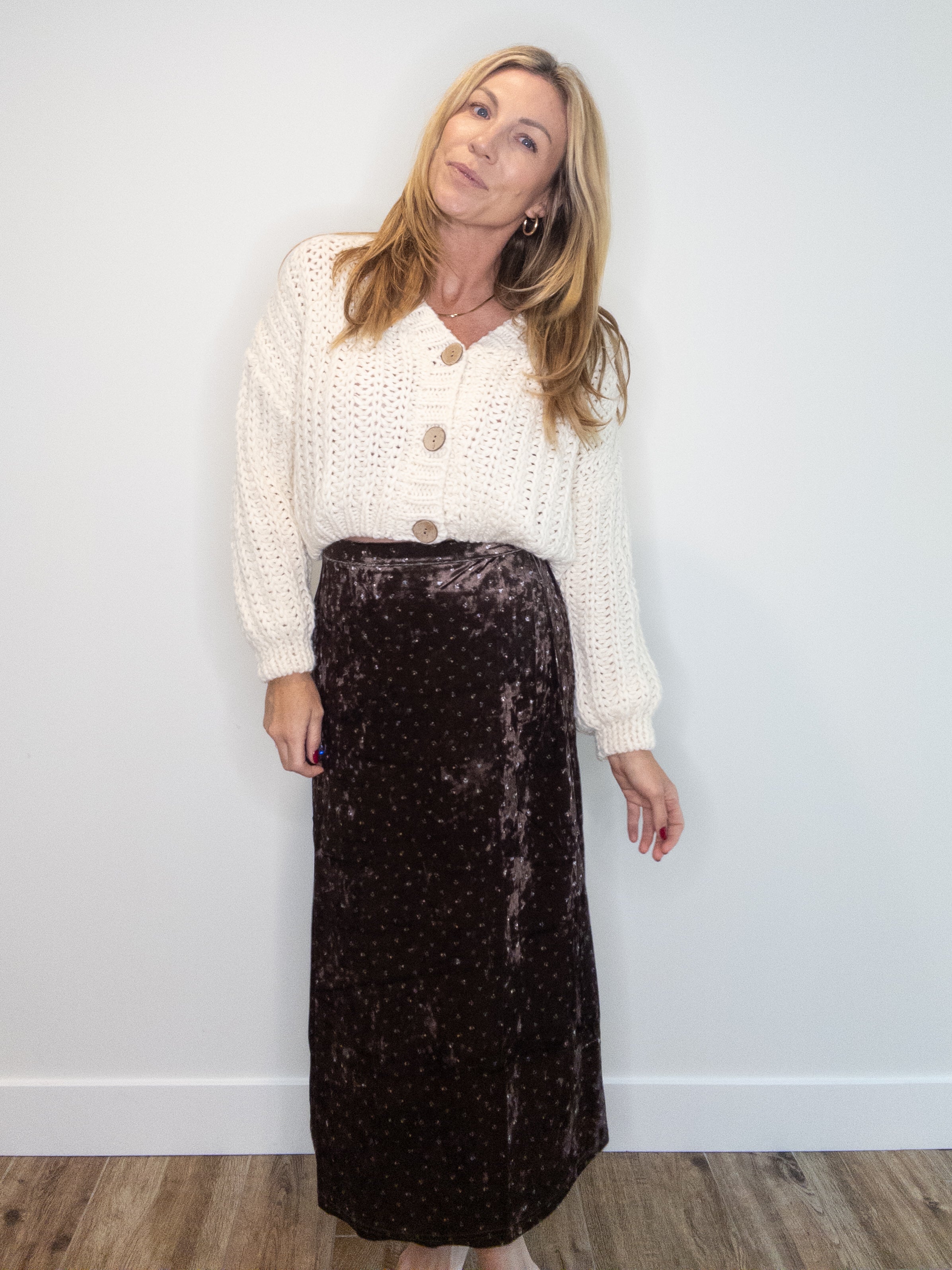 Ditsy Florals Midi Skirt