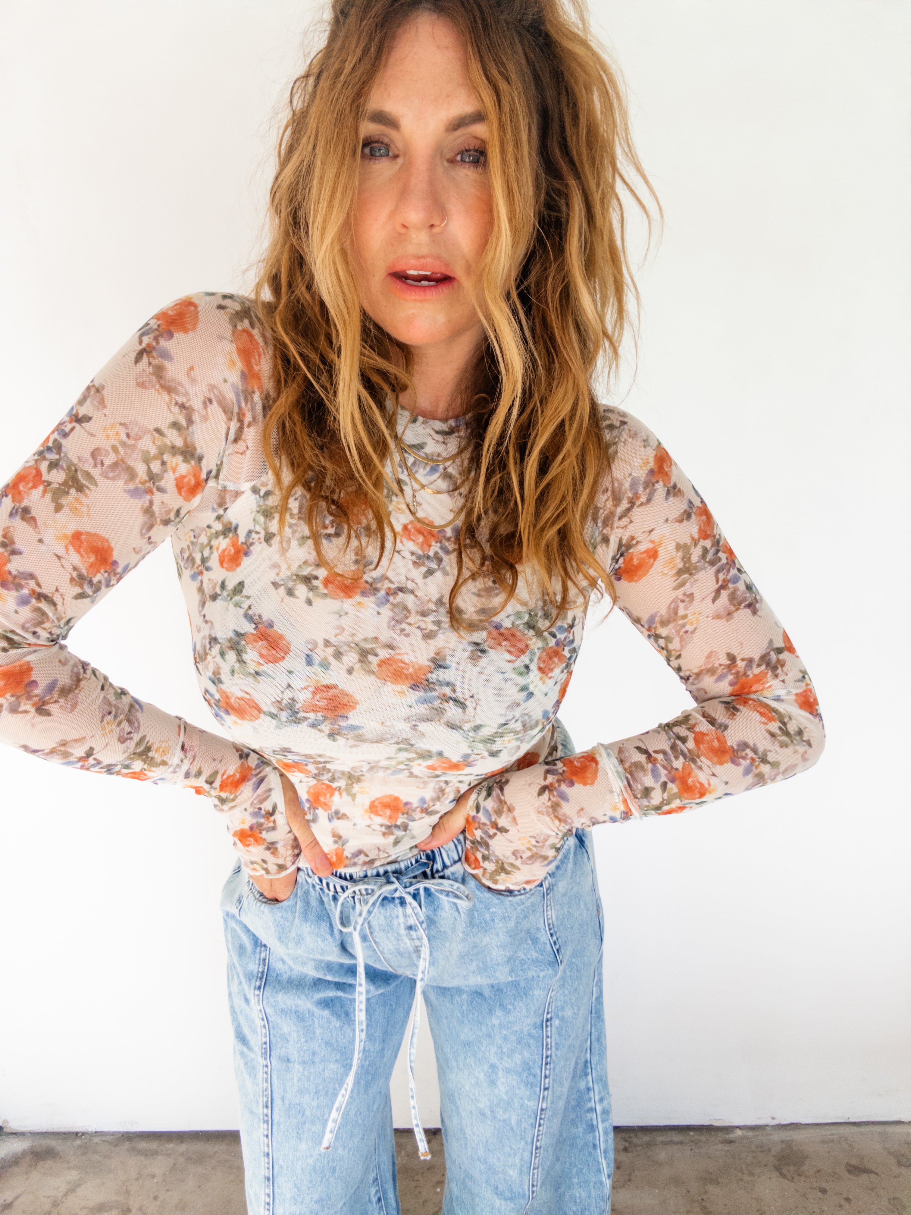 Fresh In Bloom Mesh Long Sleeve