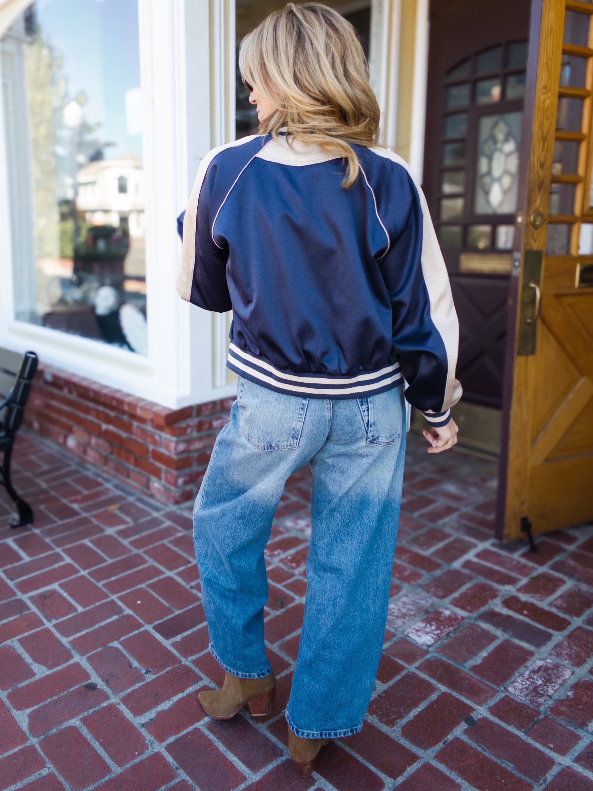 Satin Western Varsity Jacket