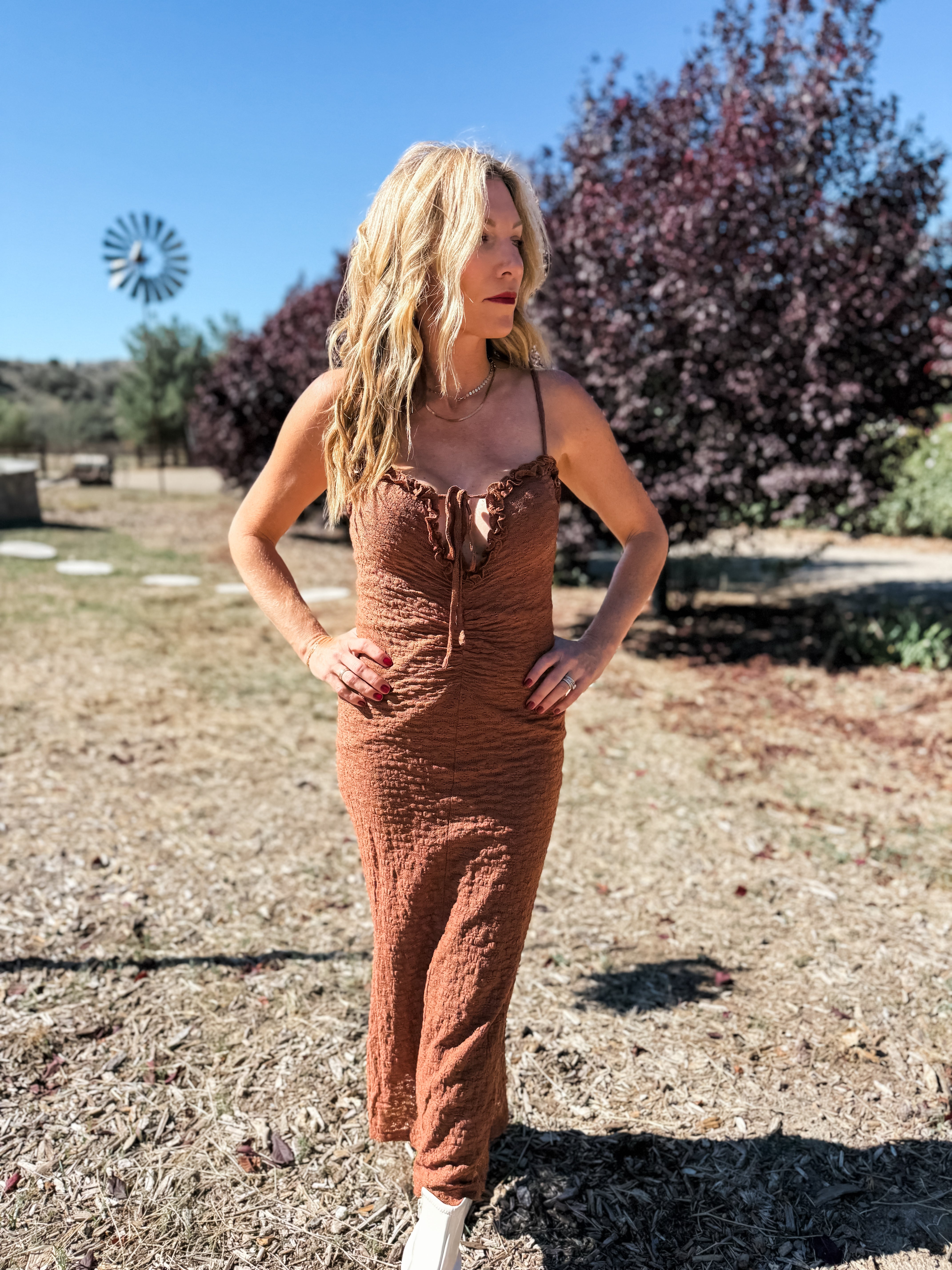 Fallen Leaves Maxi Dress