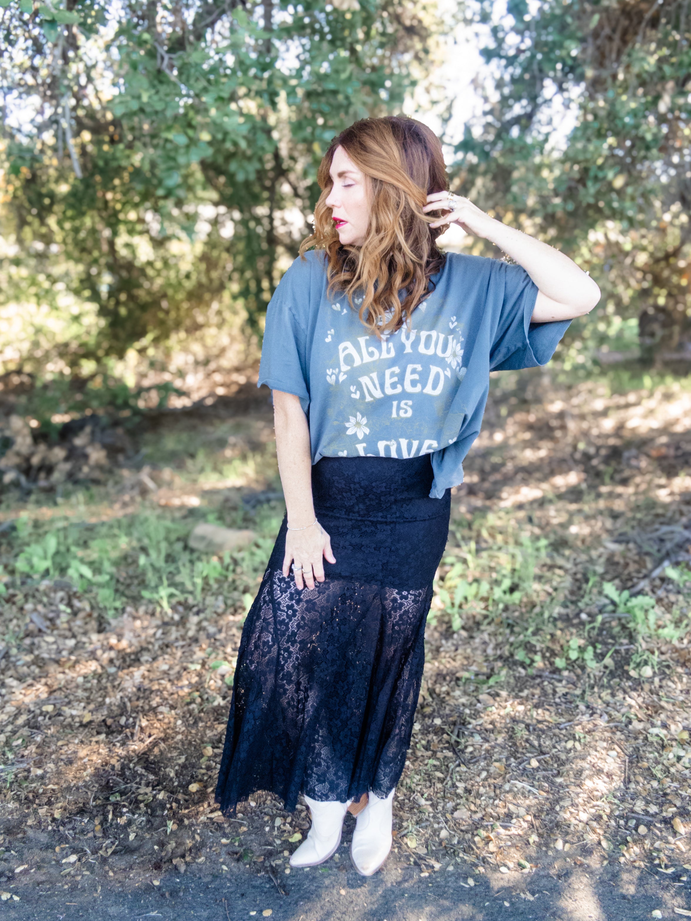 Noir Lace Maxi Skirt