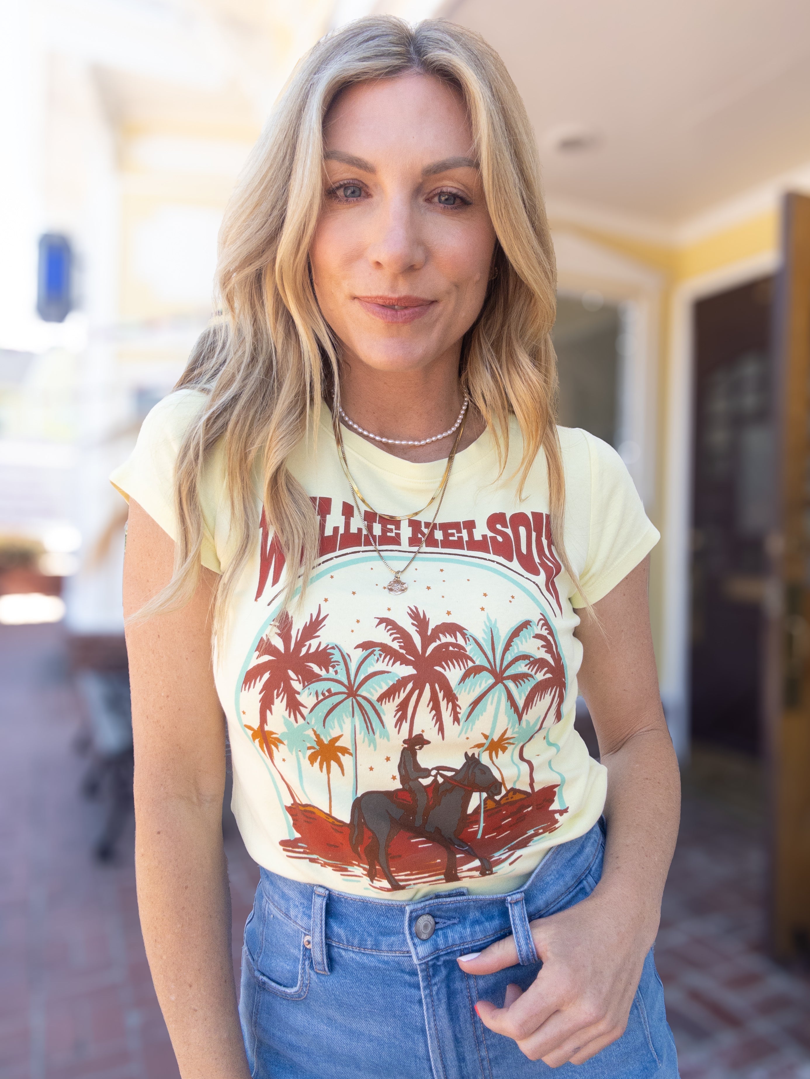 Willie Nelson Fitted Baby Tee