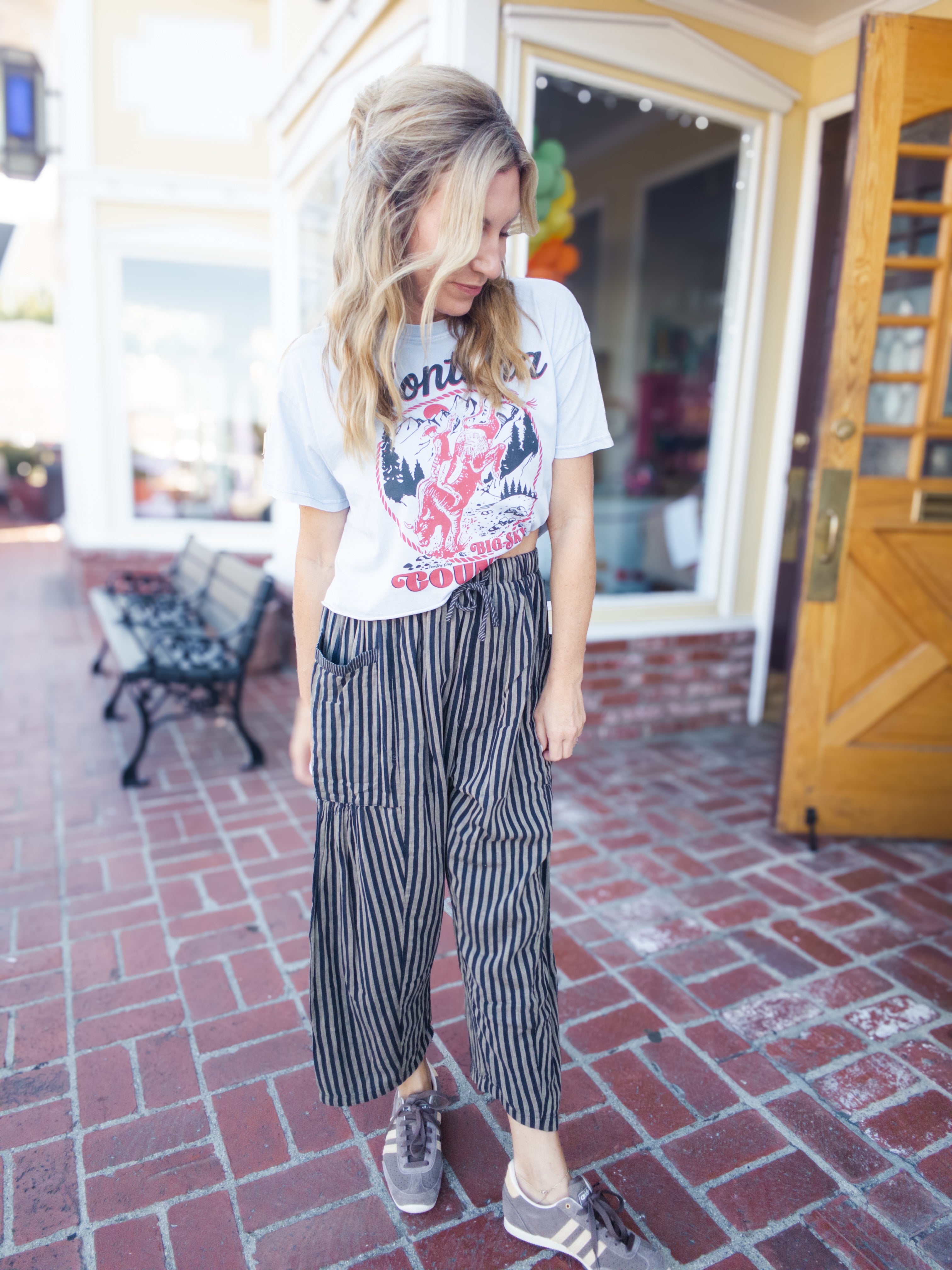 Fine Line Striped Pants