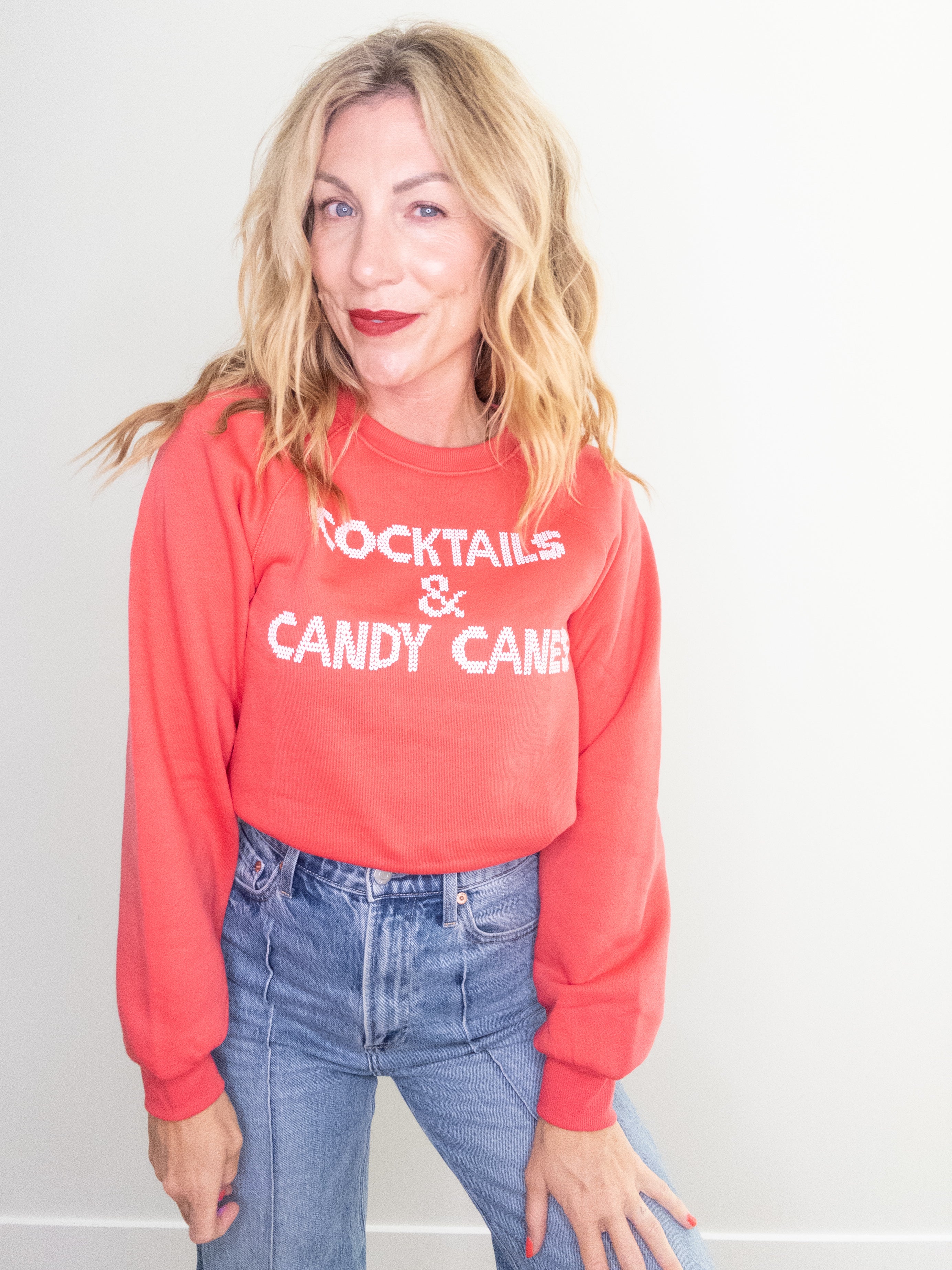 Project Social T Cocktails and Candy Canes Sweatshirt