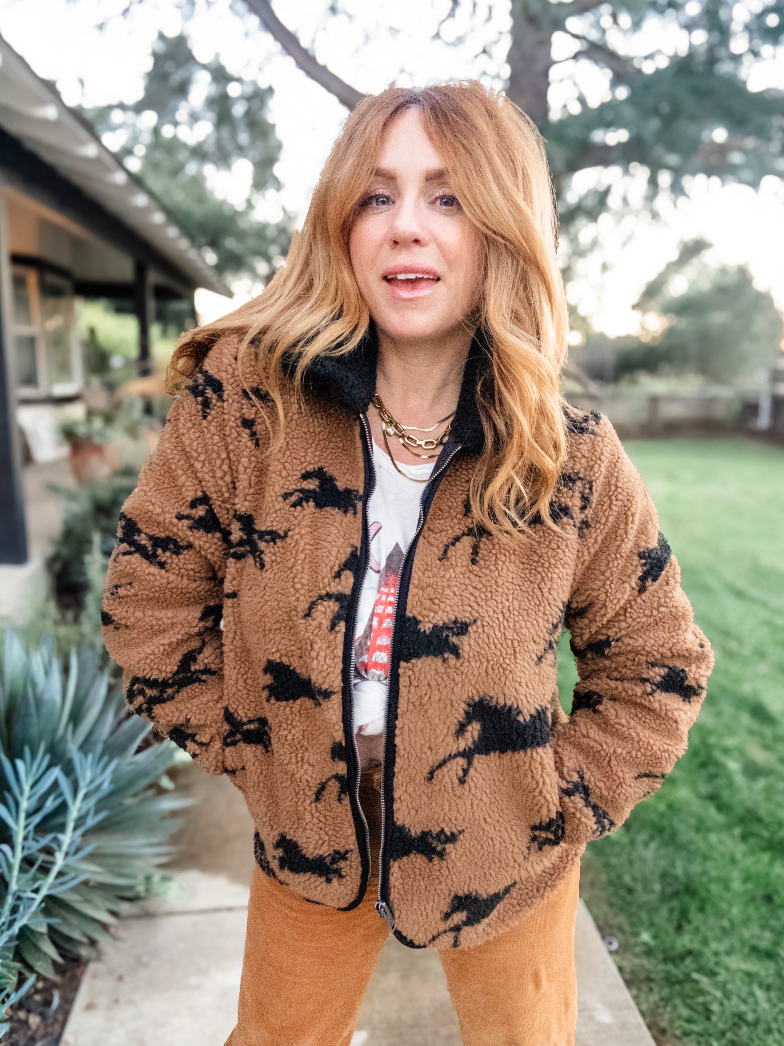 Jolene Sherpa Zip Front Jacket