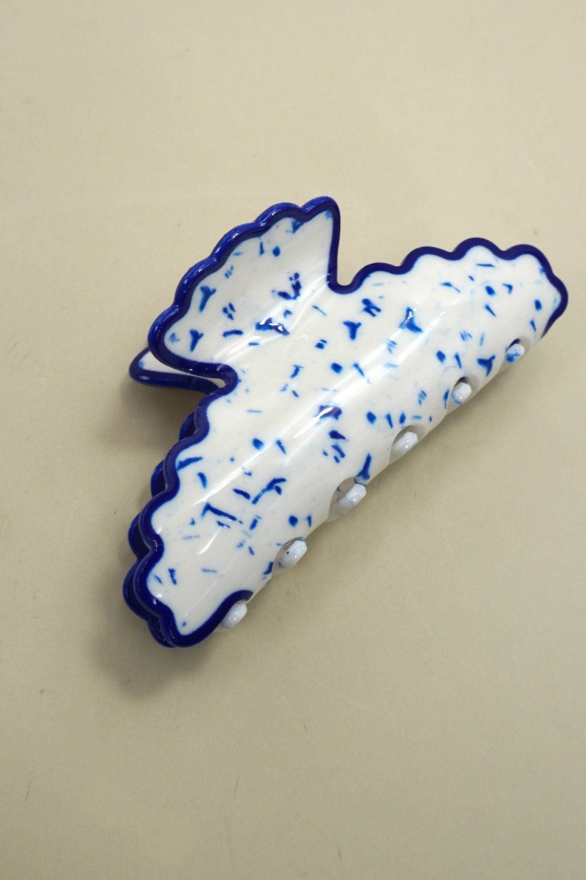 Porcelain Half Moon Claw Clip