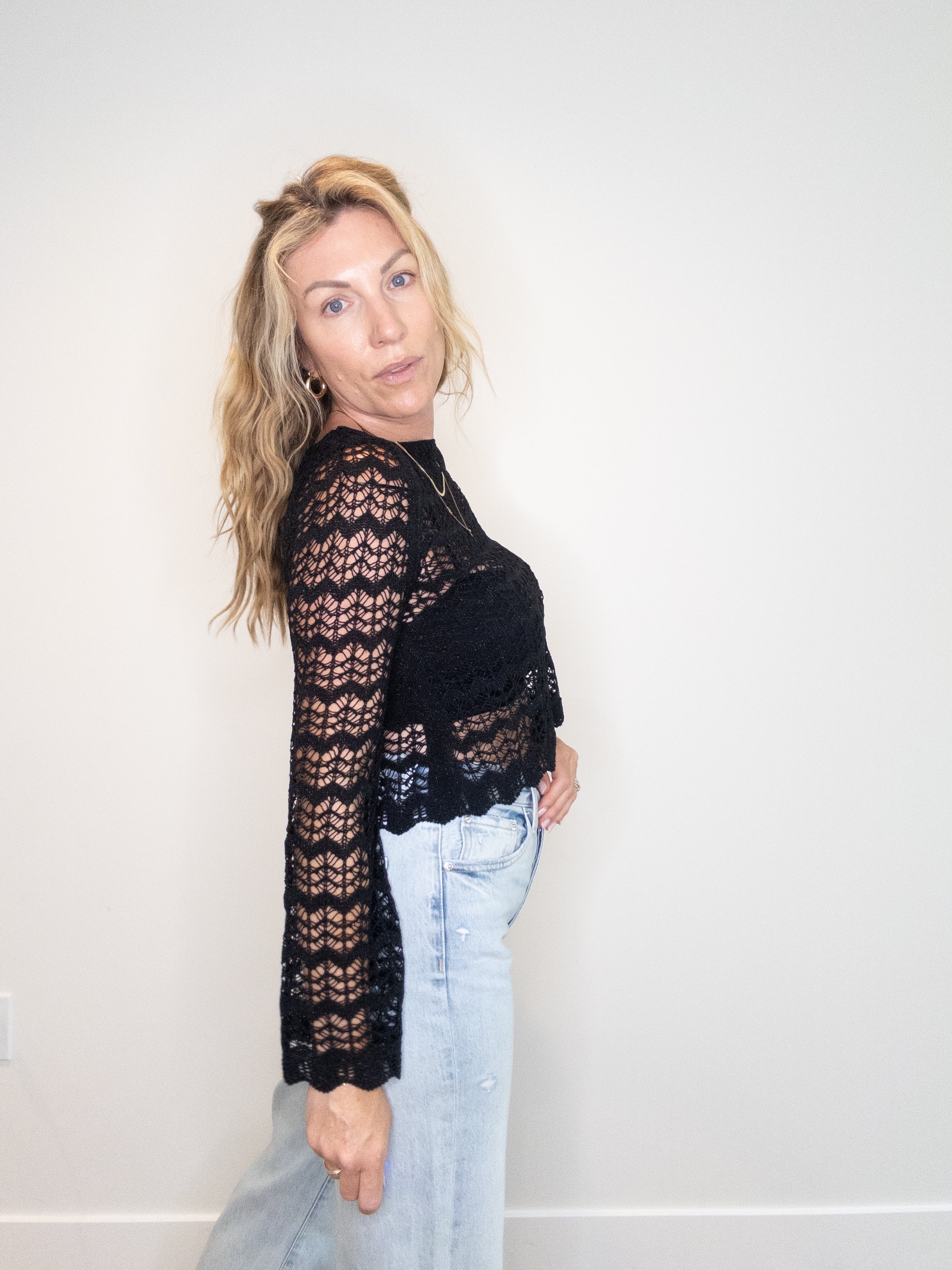 Open Air Crop Sweater