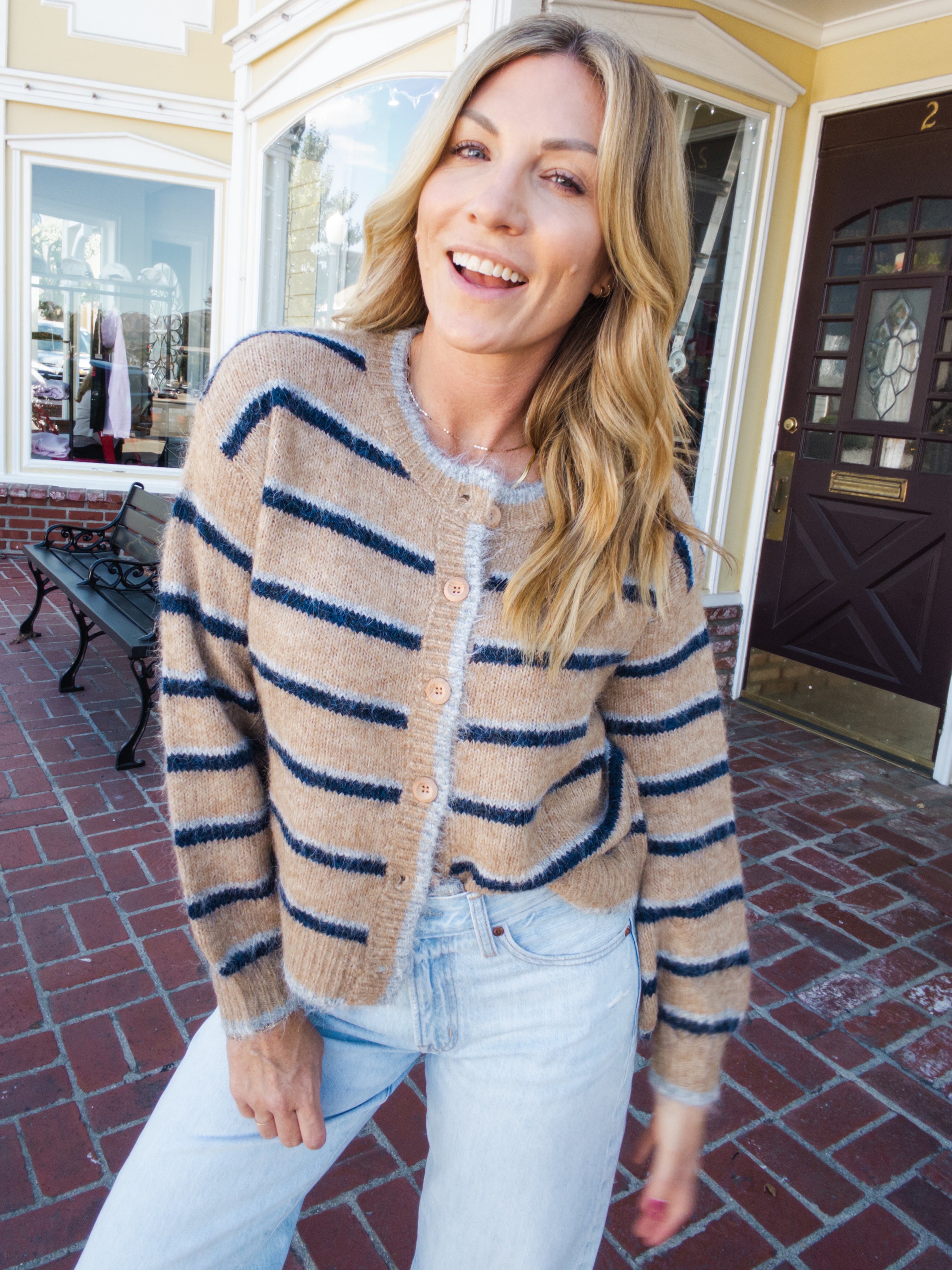 The Hudson Striped Cardigan