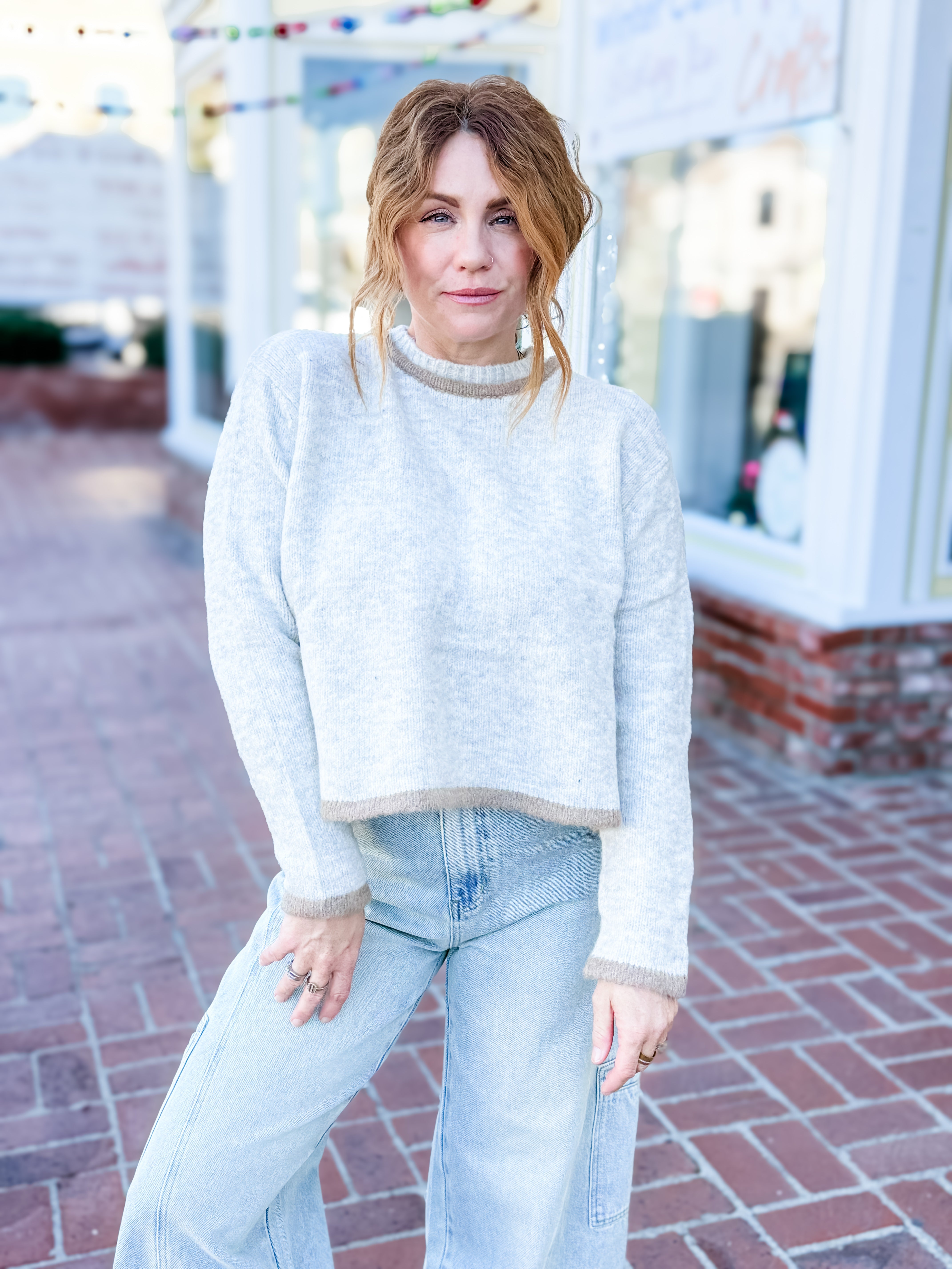 Soft Boundaries Open Back Sweater