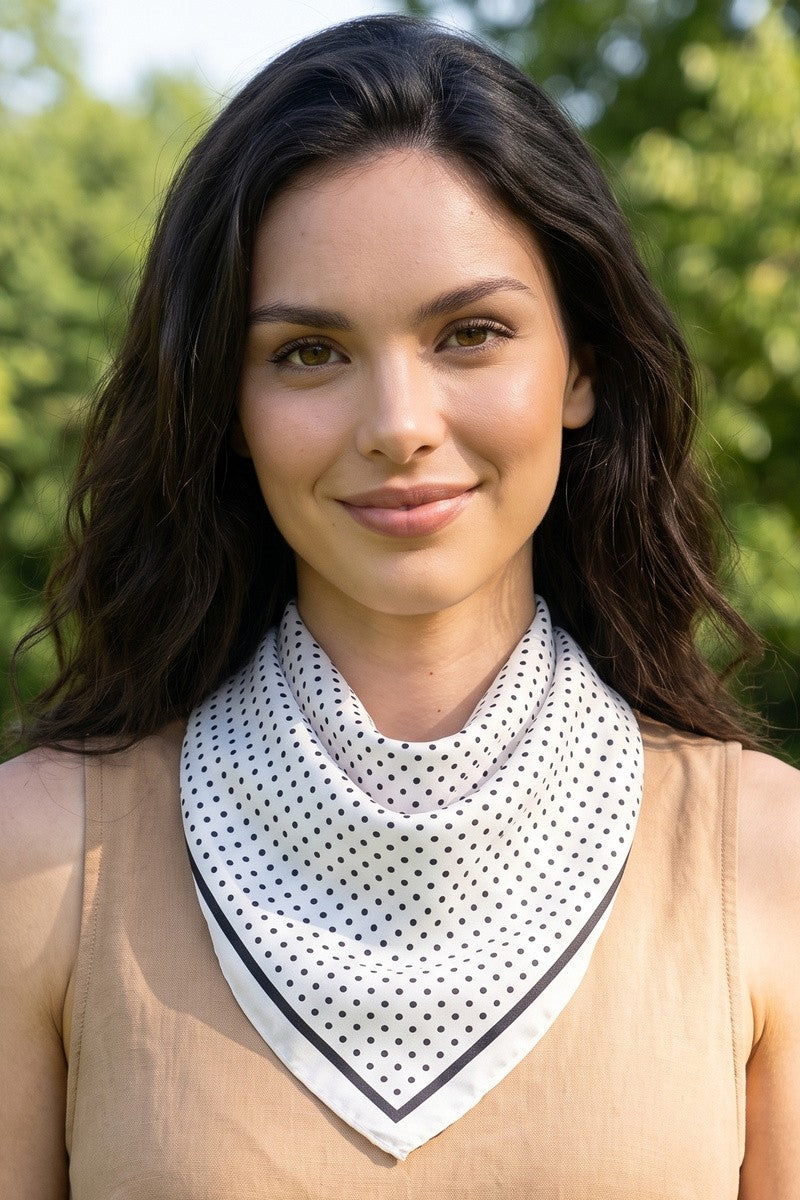 B&W Polka Dot Scarf