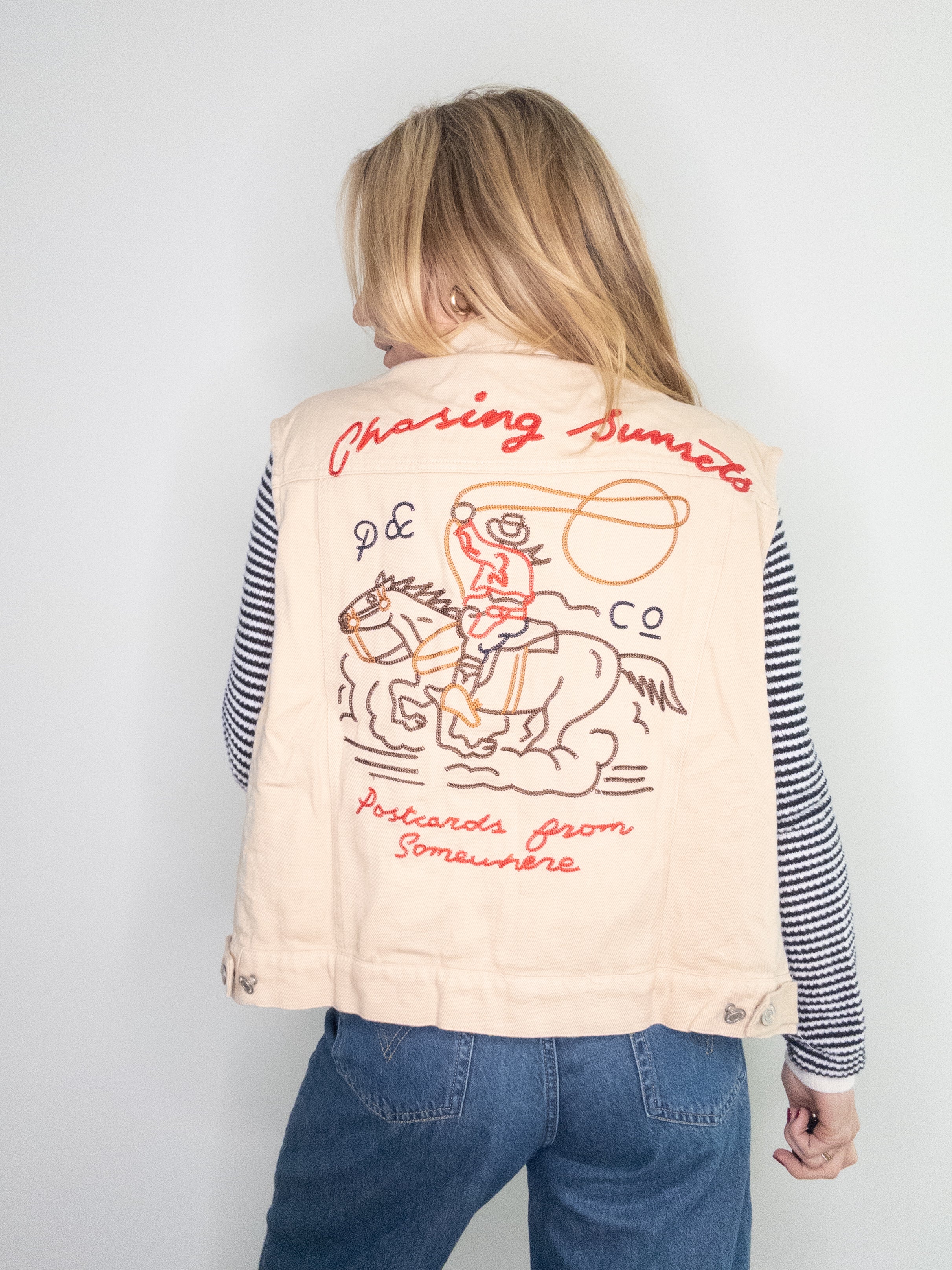 Chasing Sunset Embroidered Vest