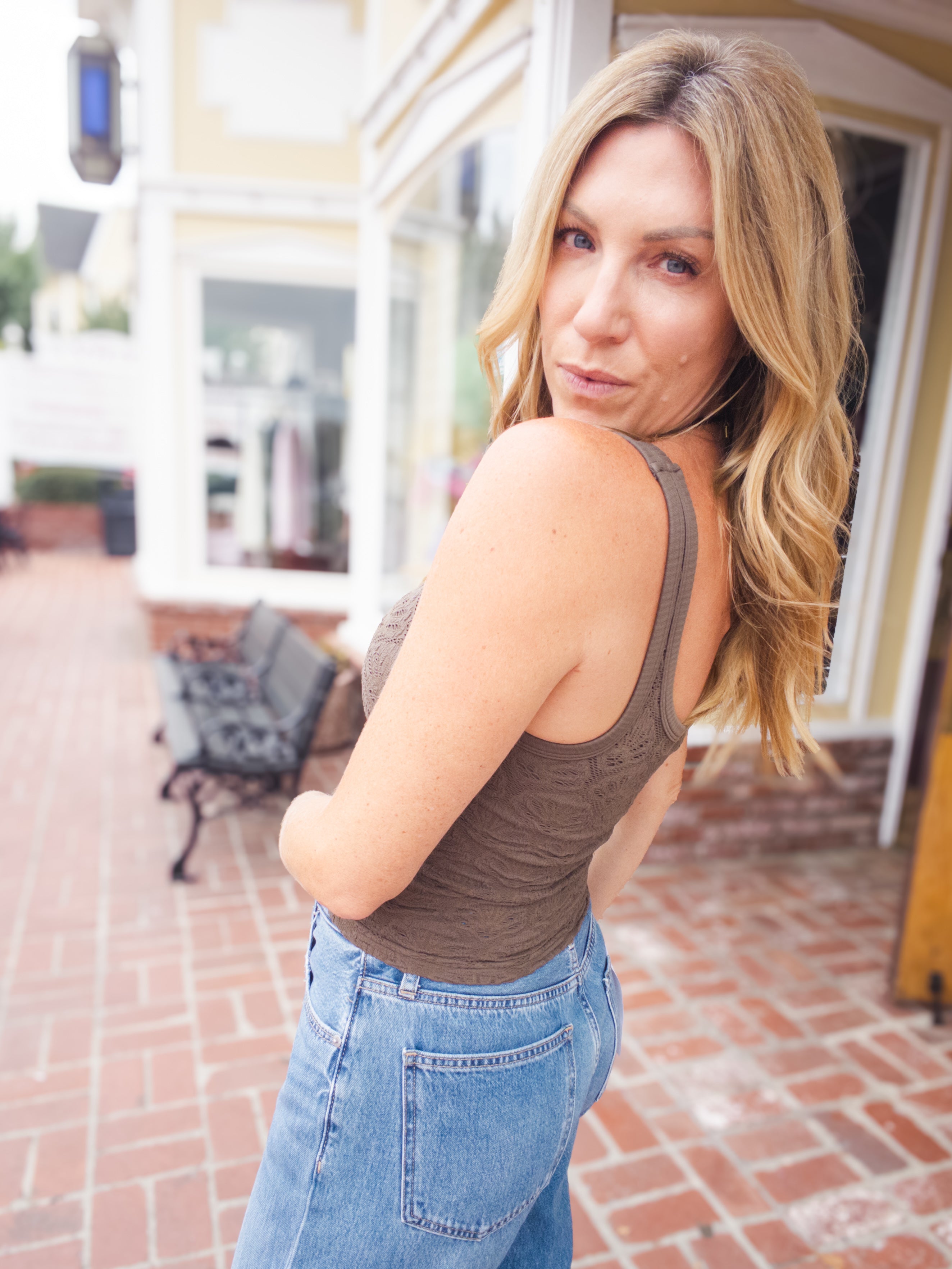 Touch of Floral Lace Tank