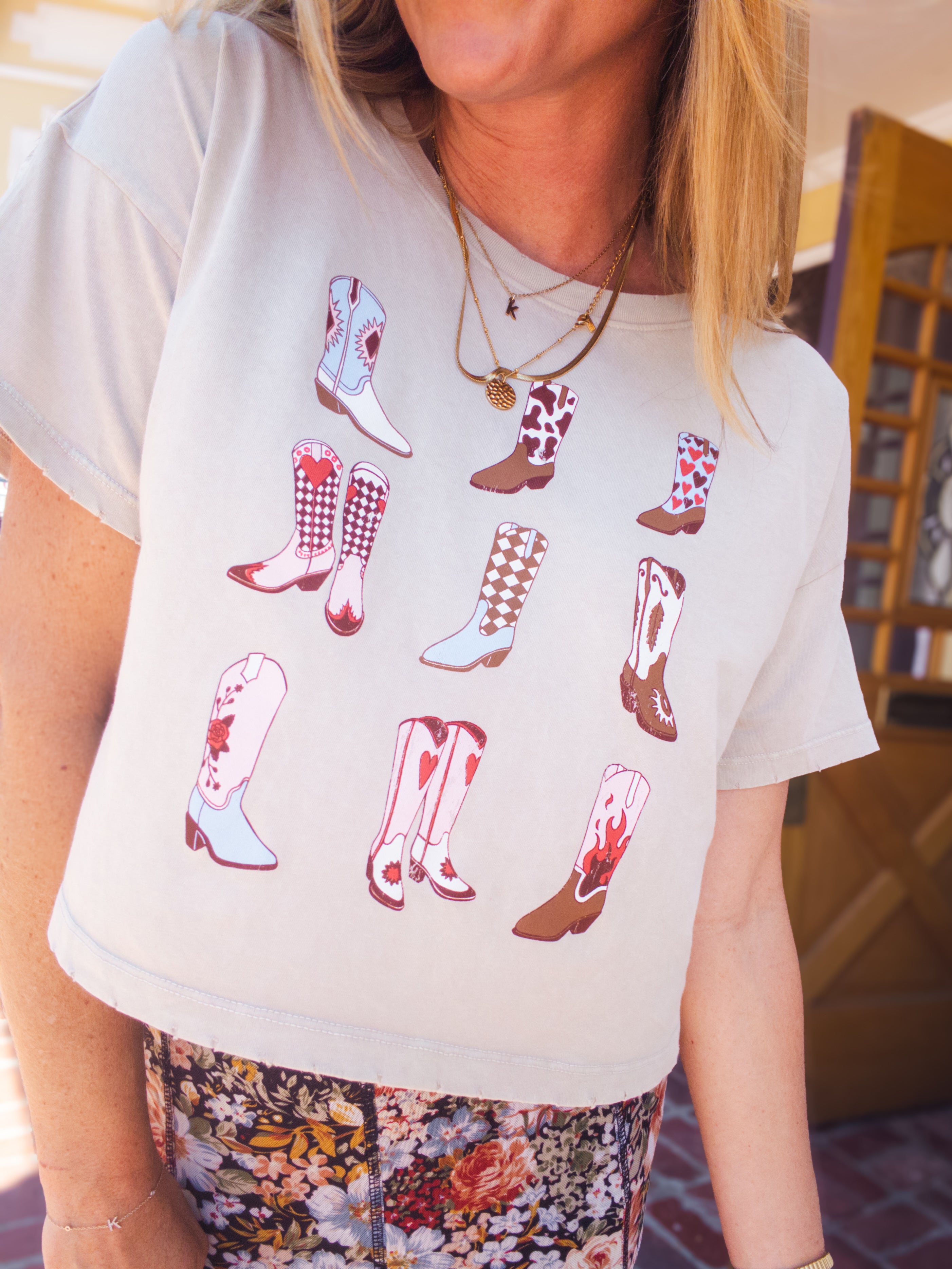 Put On Your Boots Cropped Tee