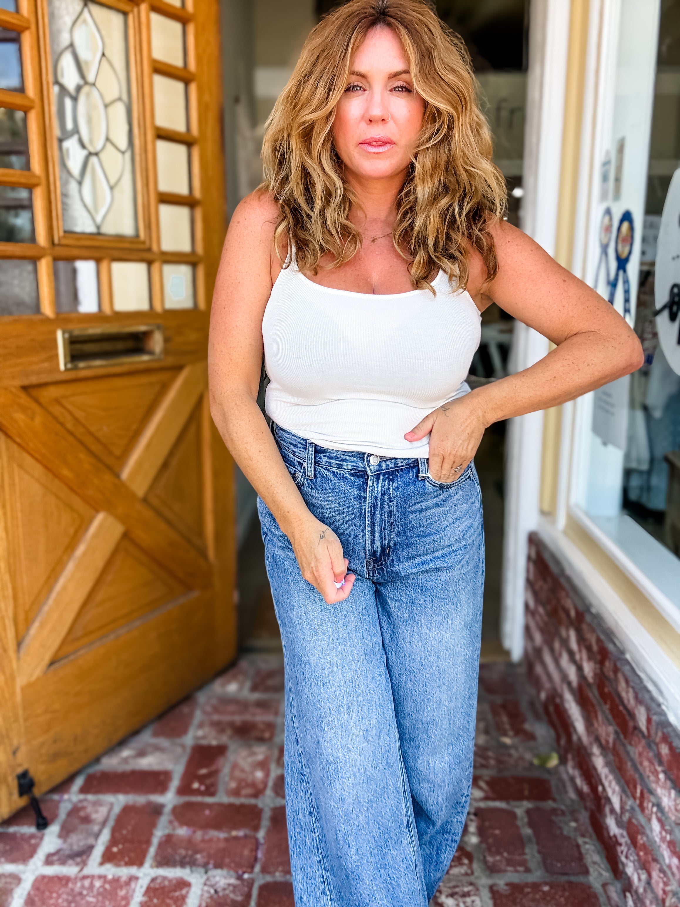 Project Social T Olsen Scoop Neck Rib Tank