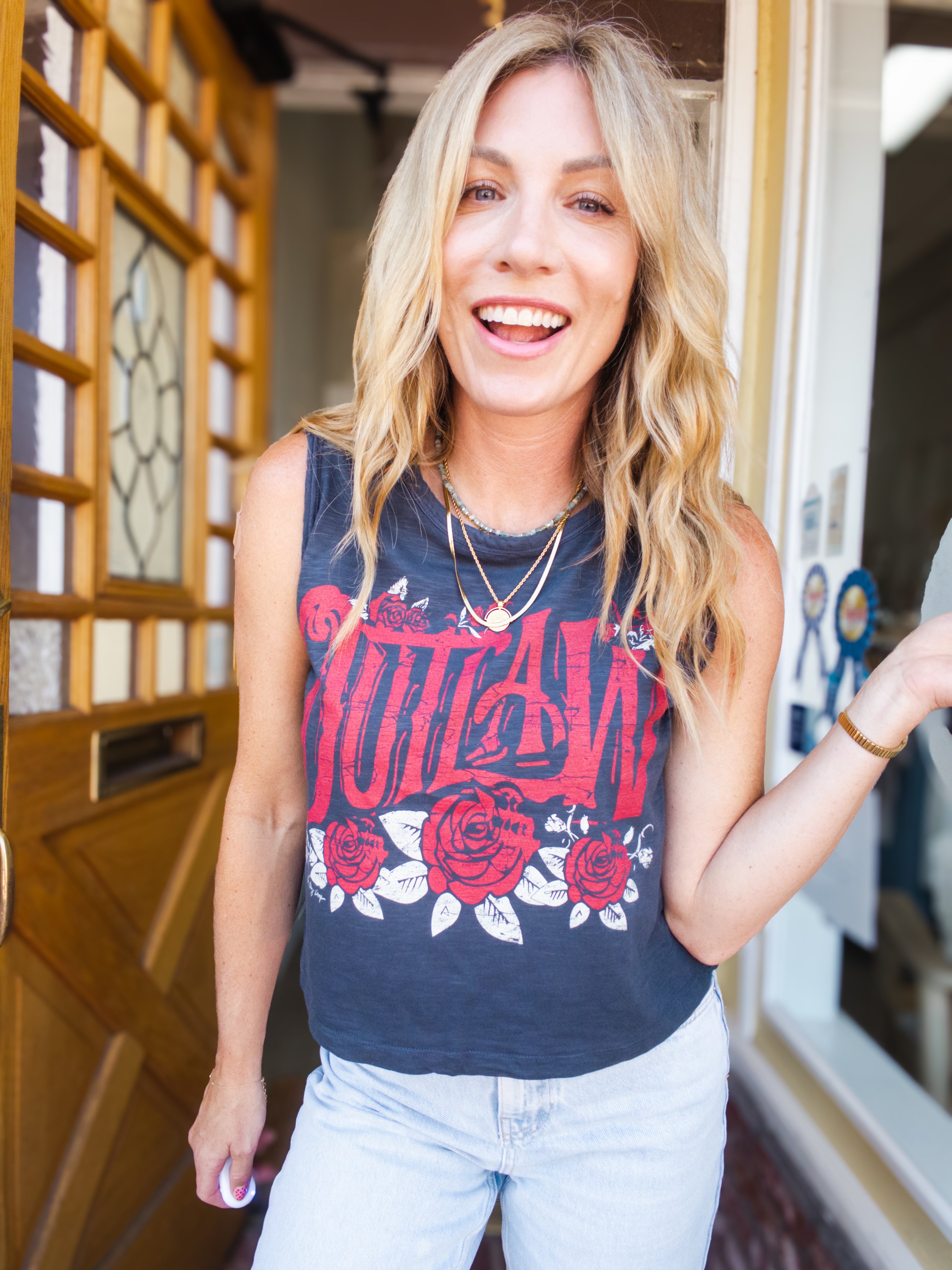 Outlaw Roses Muscle Tank
