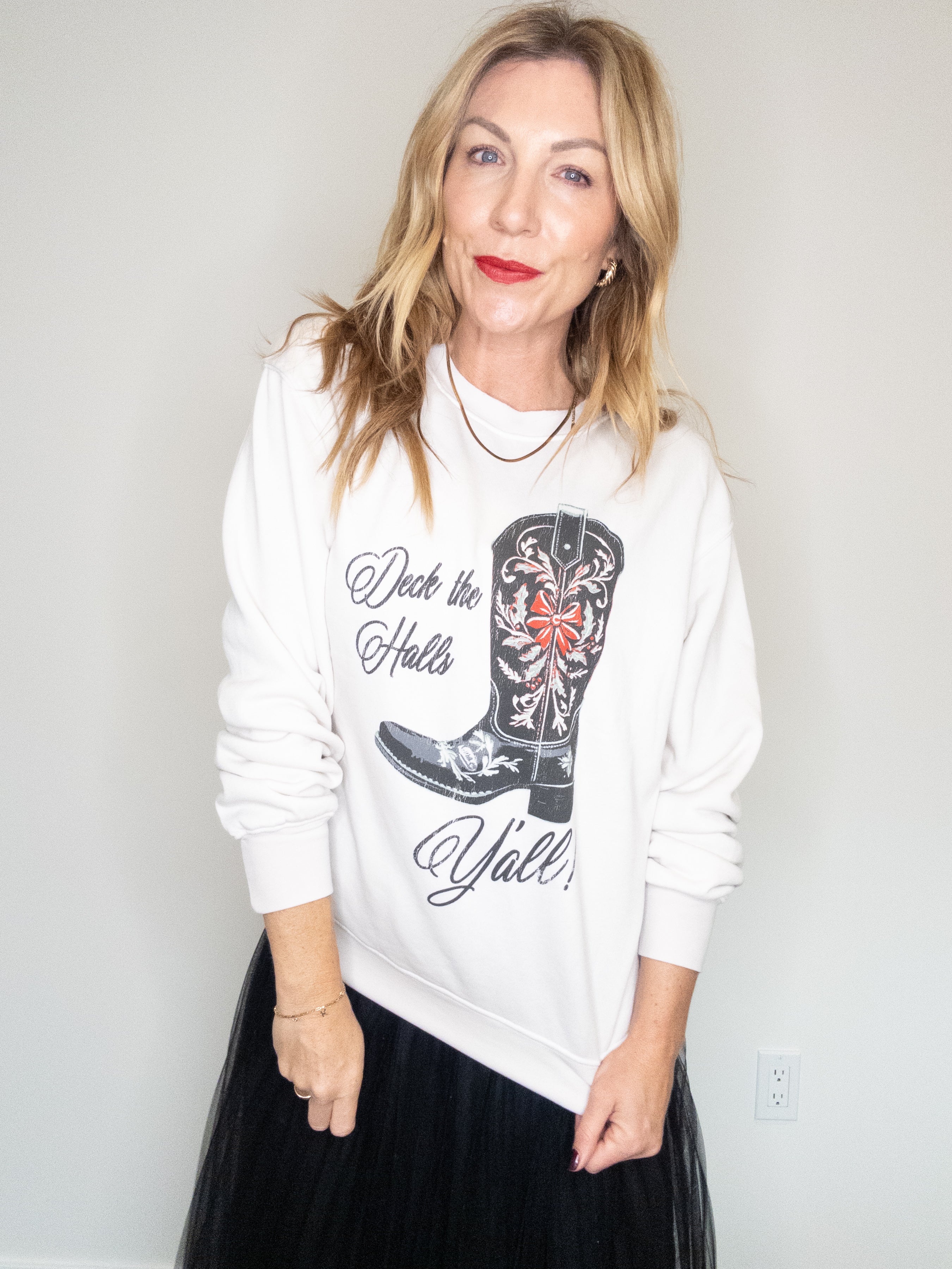 Project Social T Deck The Halls Y'all Sweatshirt