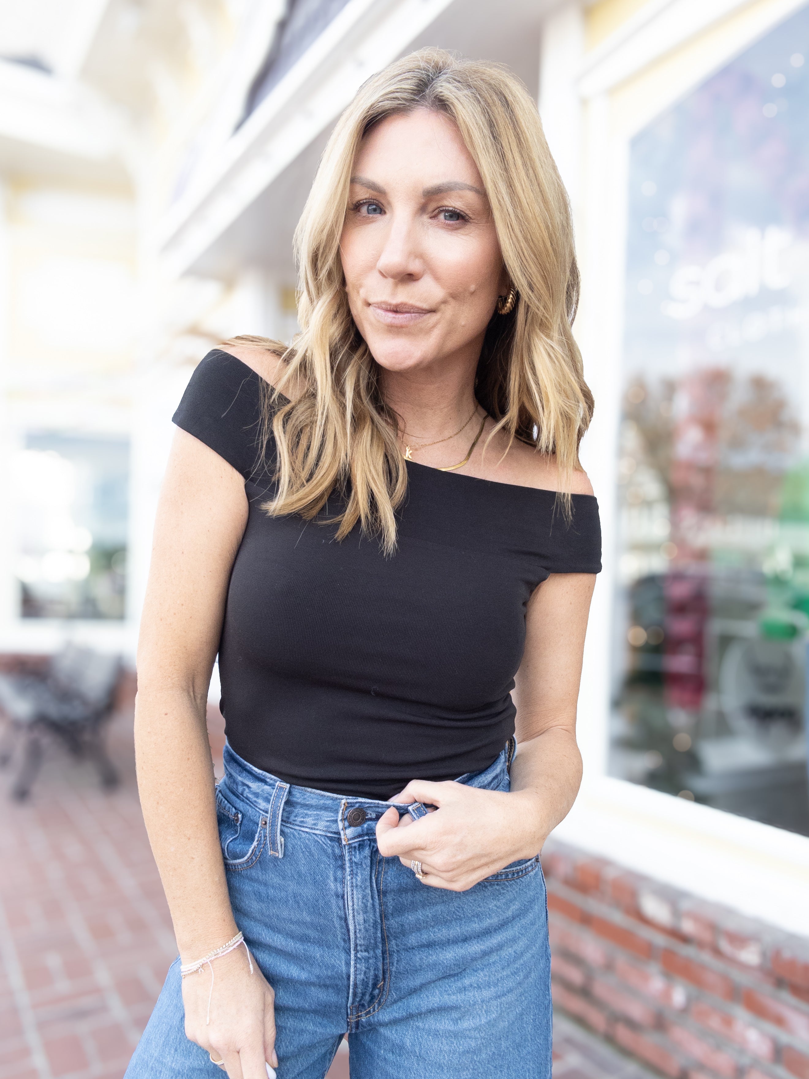 Z Supply Second Skin Off the Shoulder Top