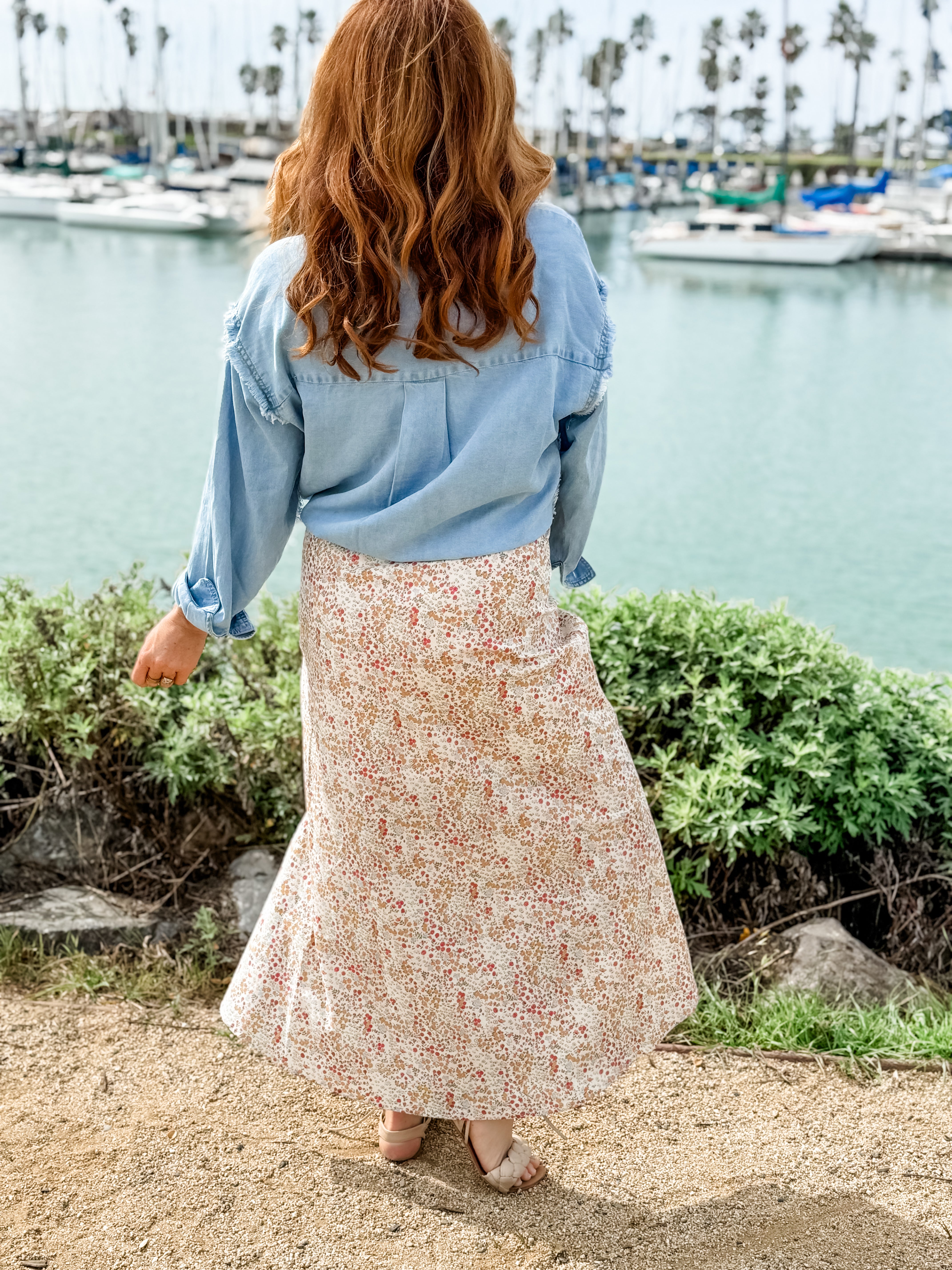 Bohemian Melody Midi Skirt