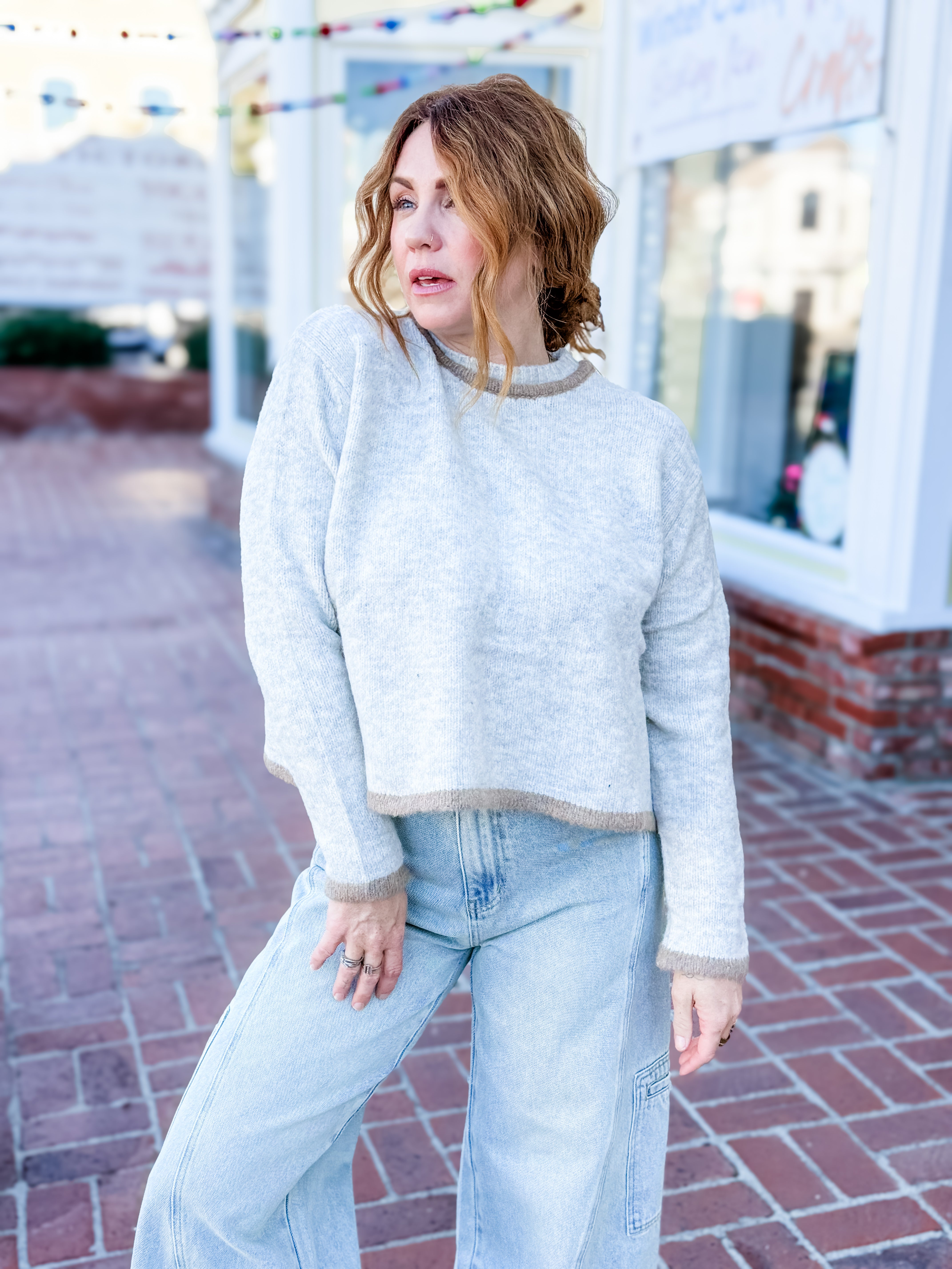 Soft Boundaries Open Back Sweater