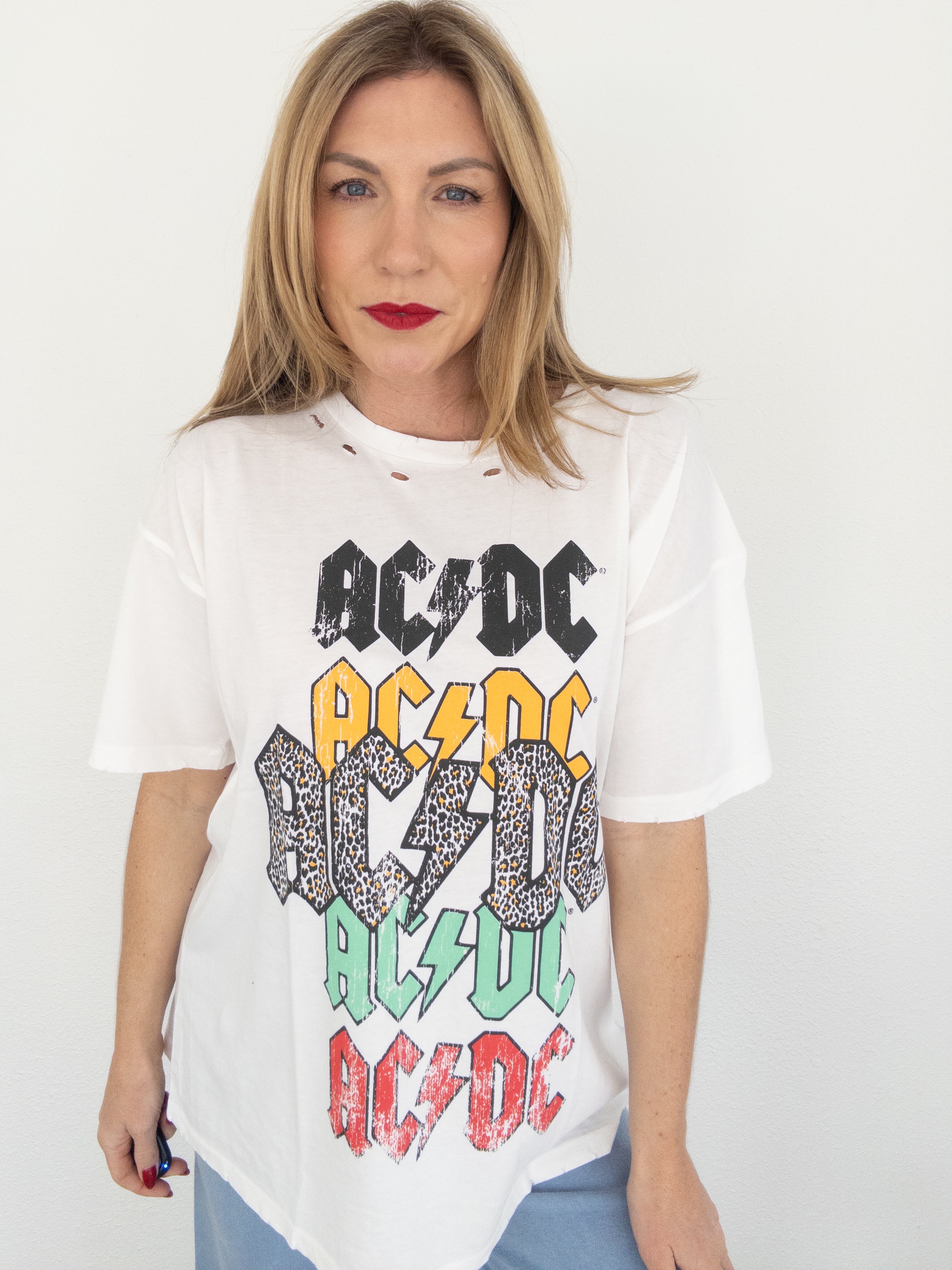 ACDC Distressed Graphic Tee