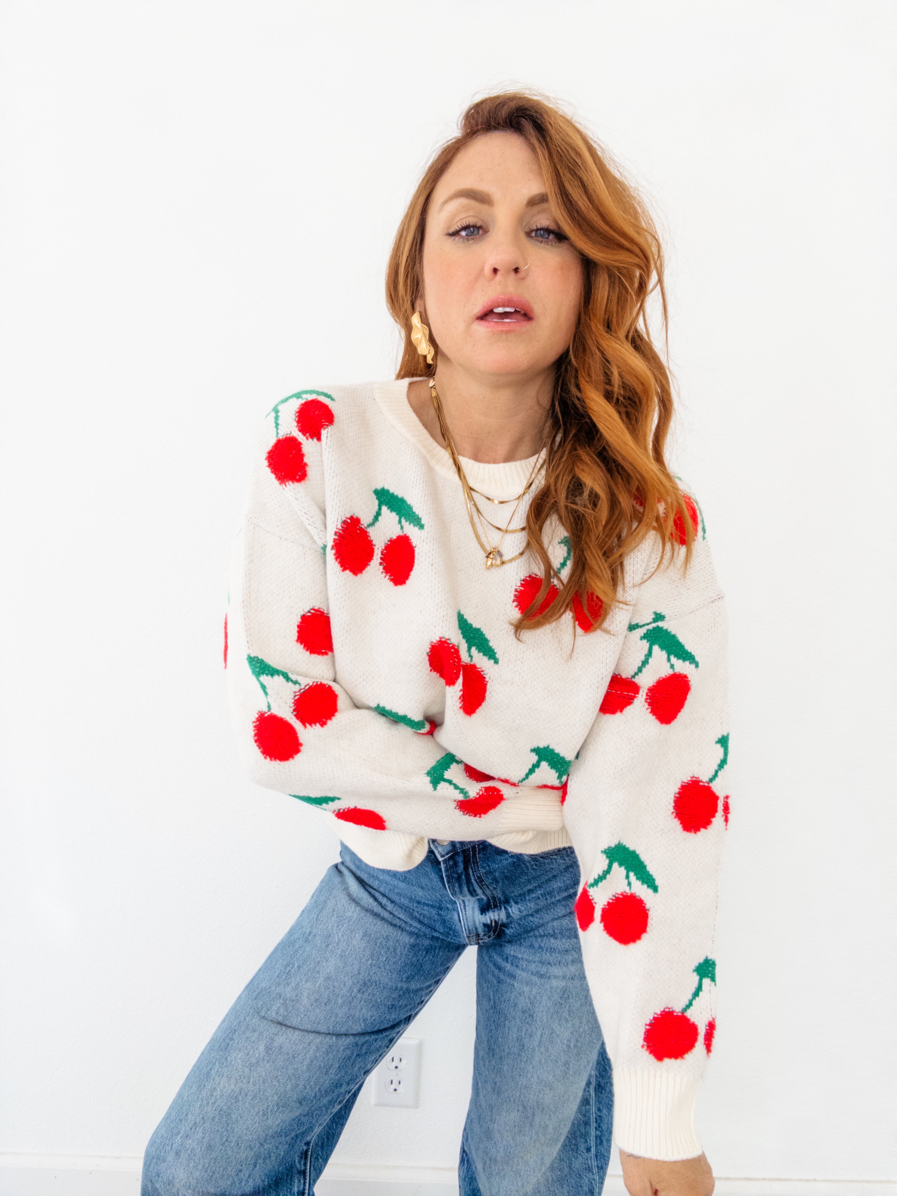 Cherry Bomb Knit Sweater