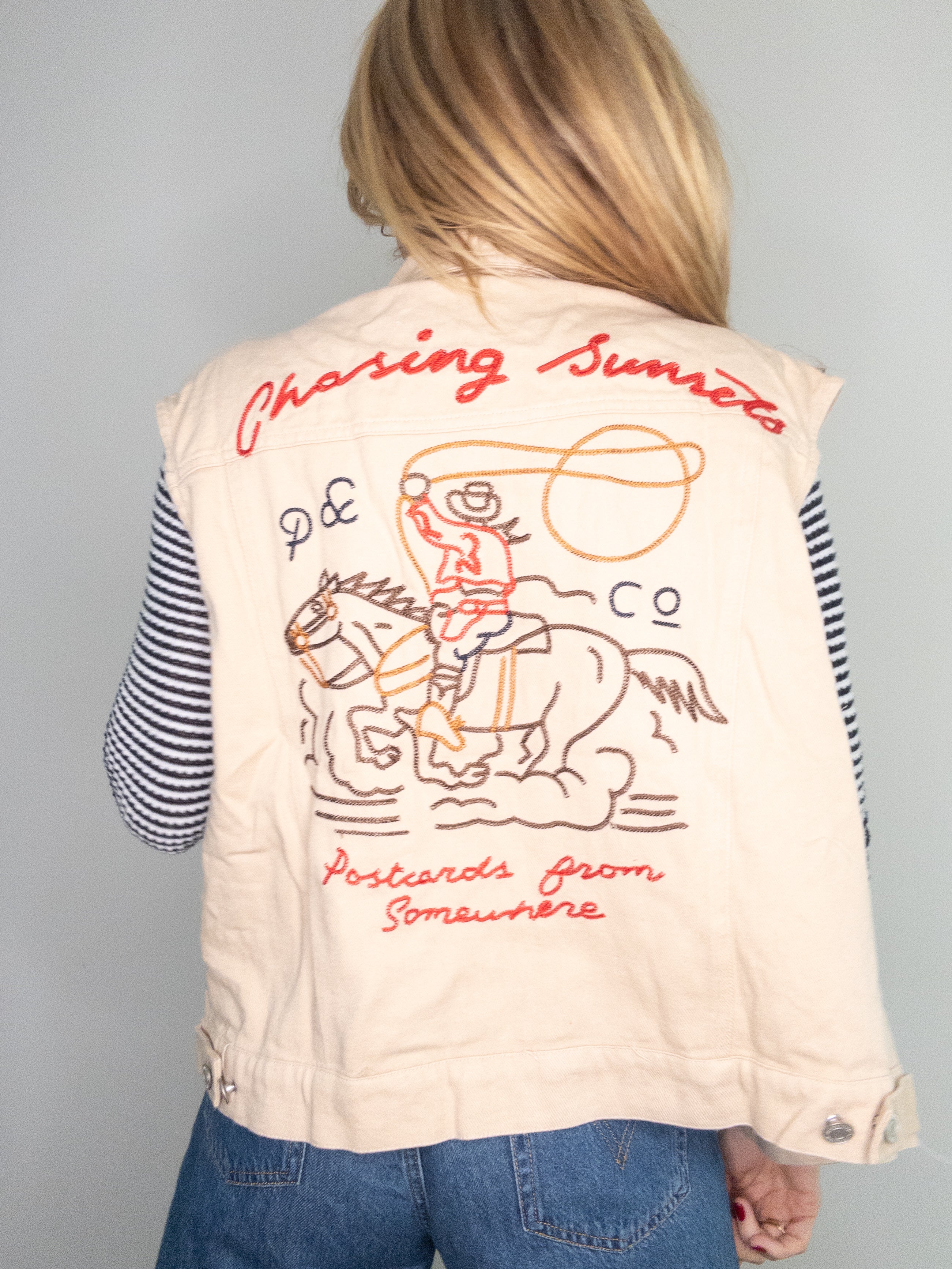 Chasing Sunset Embroidered Vest